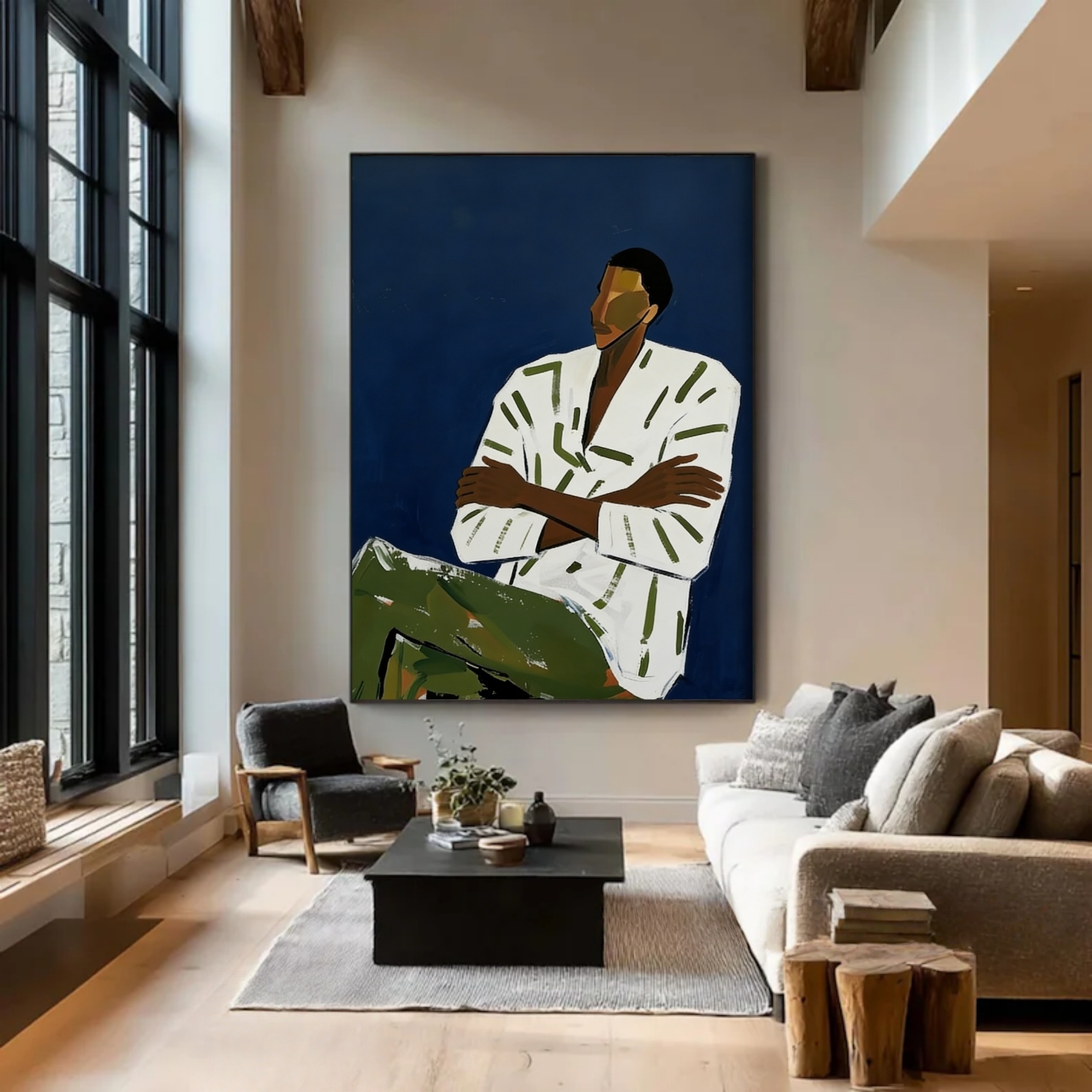 Contemplative Elegance in Green