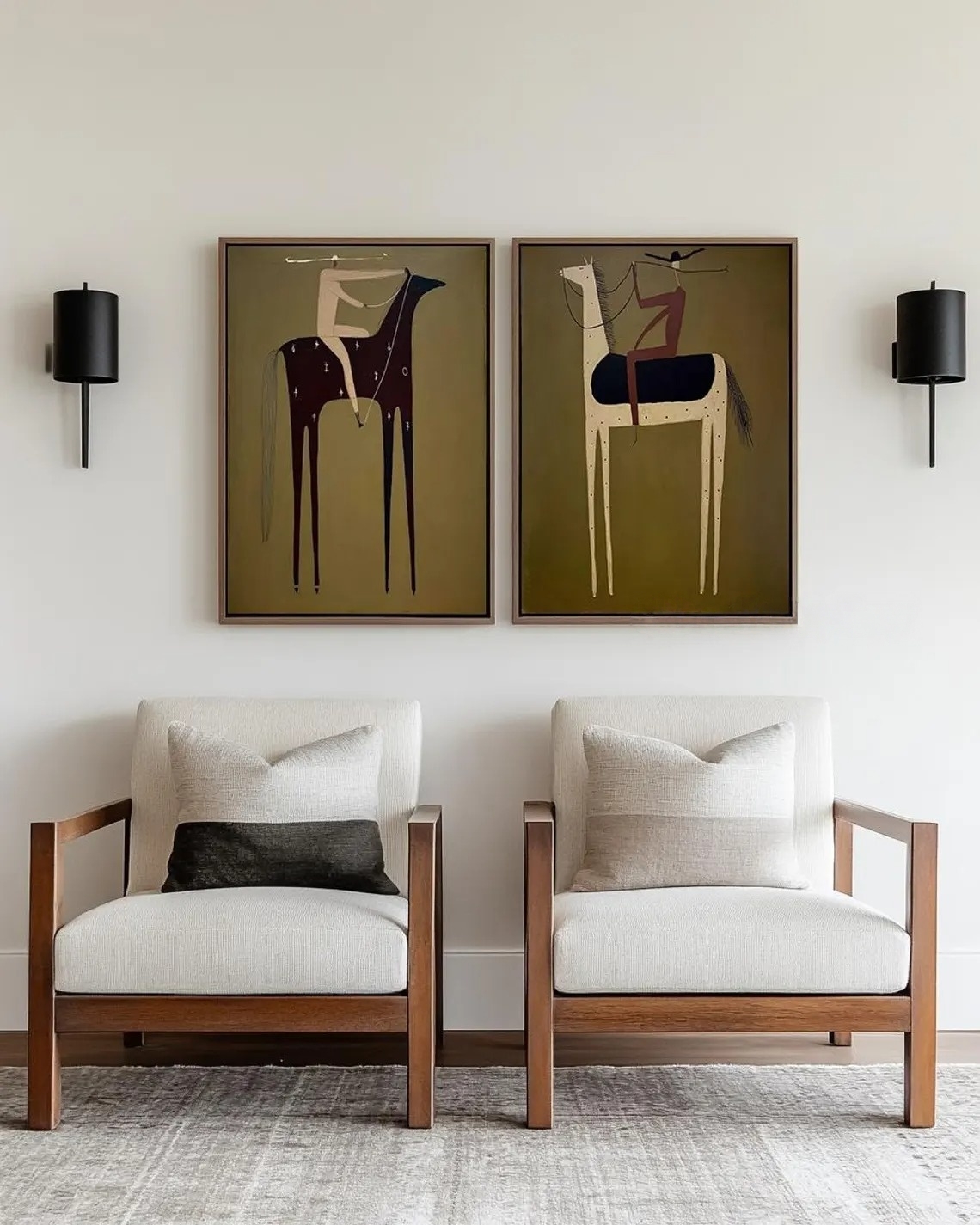 Minimalist Equestrian Duo