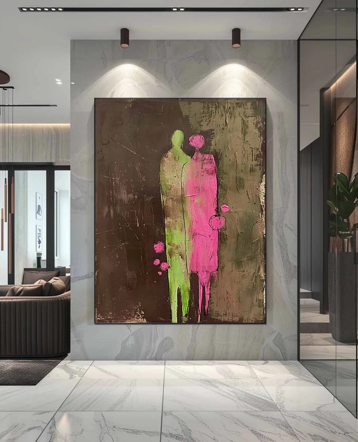 Eternal Bloom-Guardian Duo in Abstract Harmony