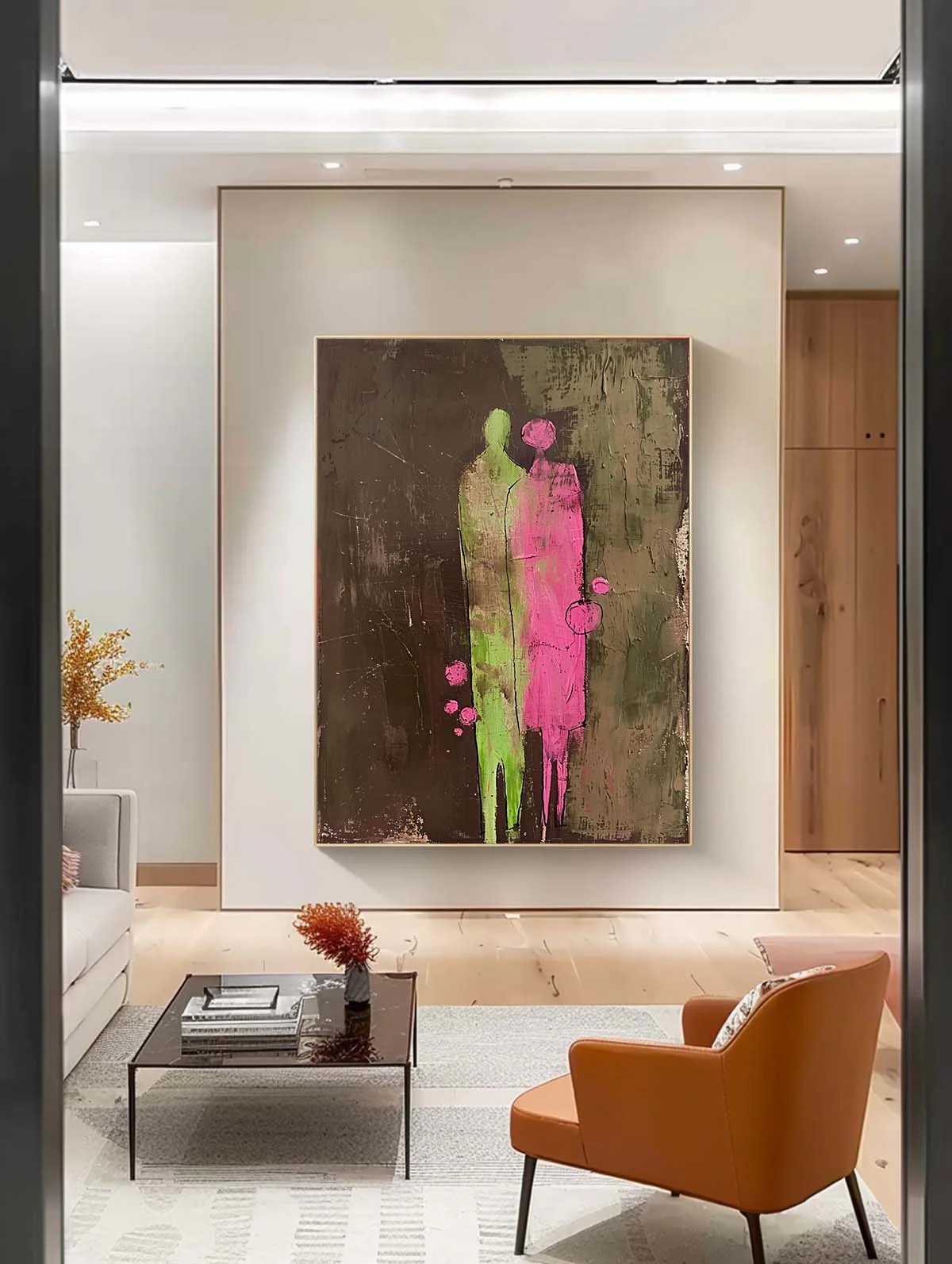 Eternal Bloom-Guardian Duo in Abstract Harmony