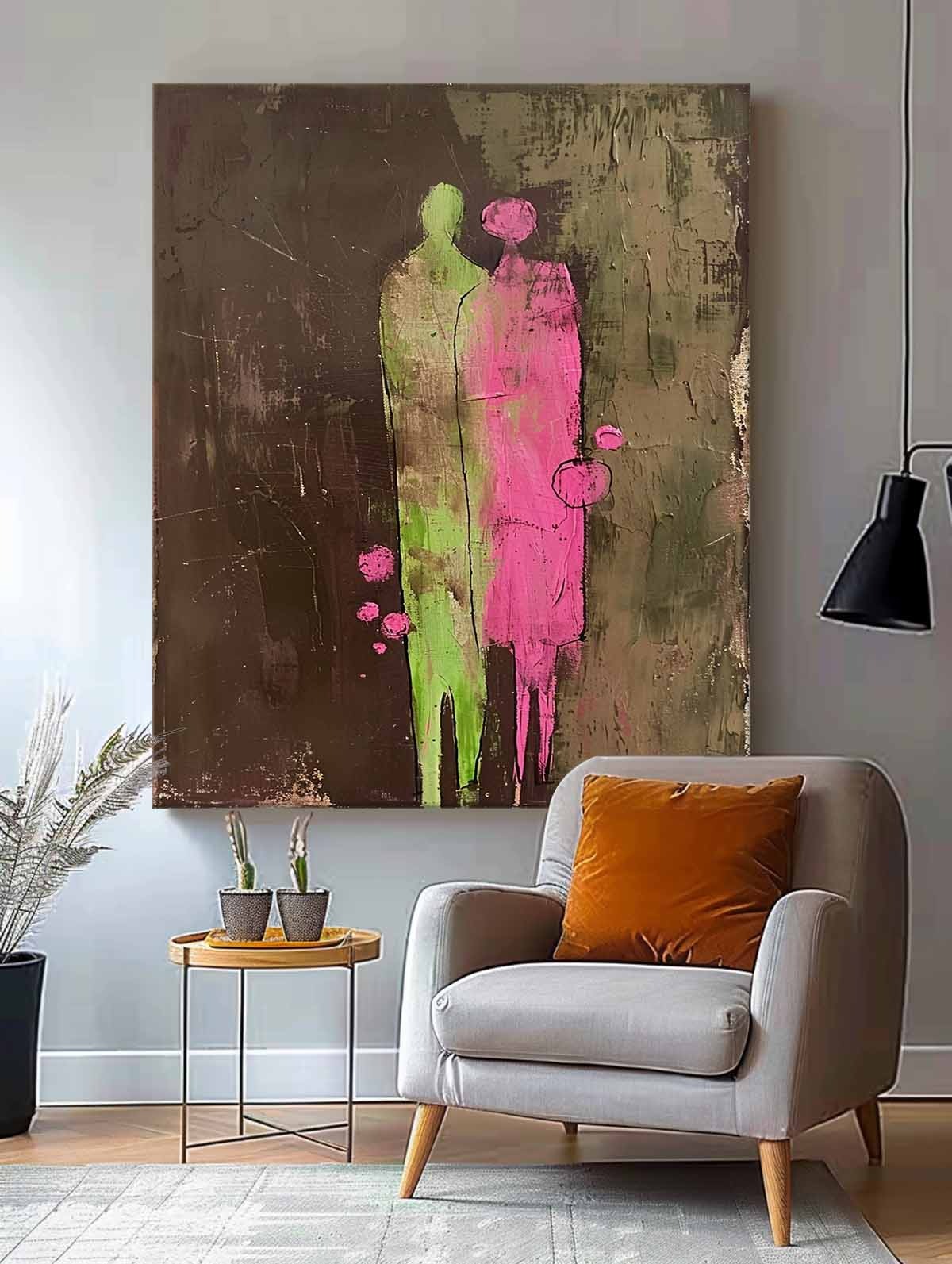 Eternal Bloom-Guardian Duo in Abstract Harmony