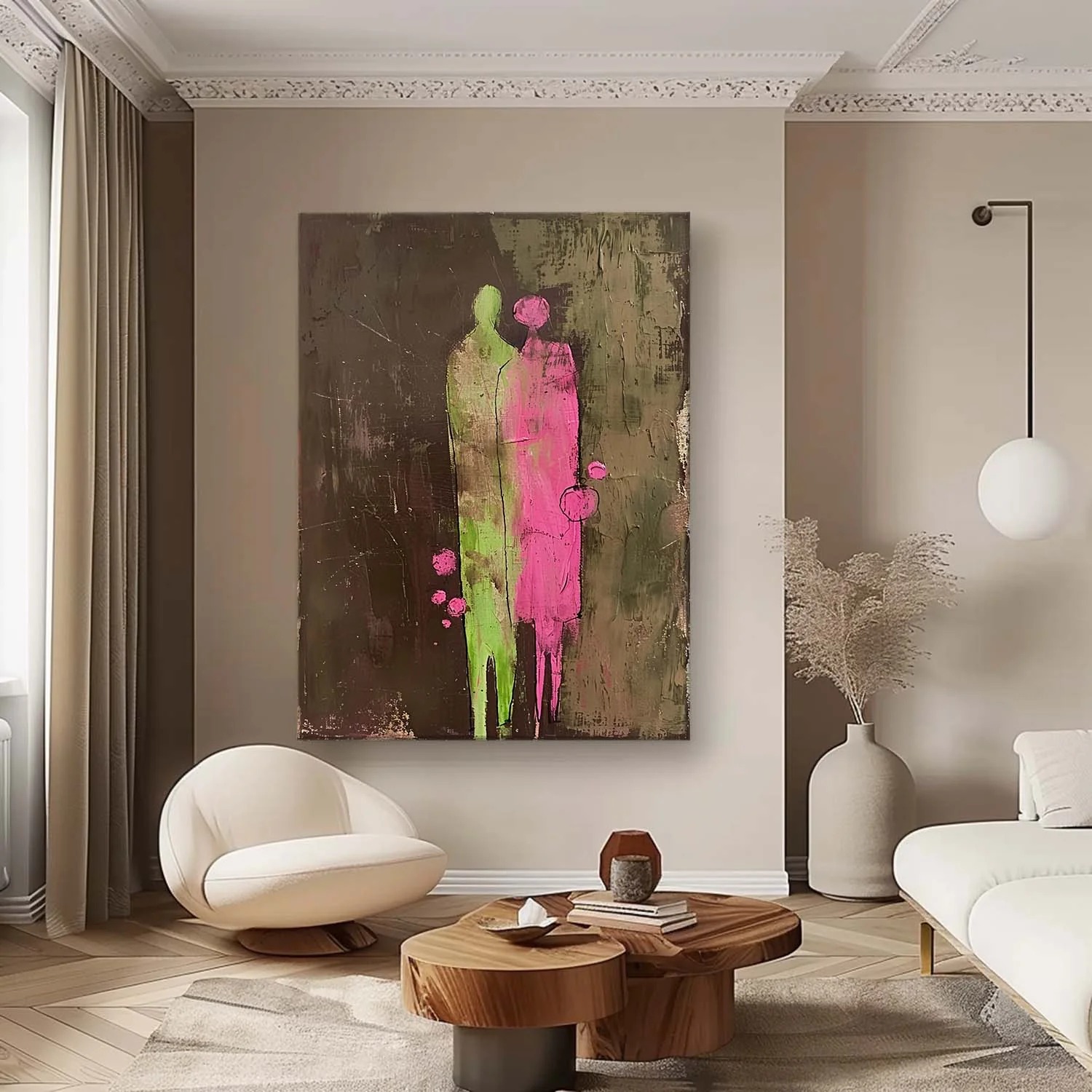 Eternal Bloom-Guardian Duo in Abstract Harmony