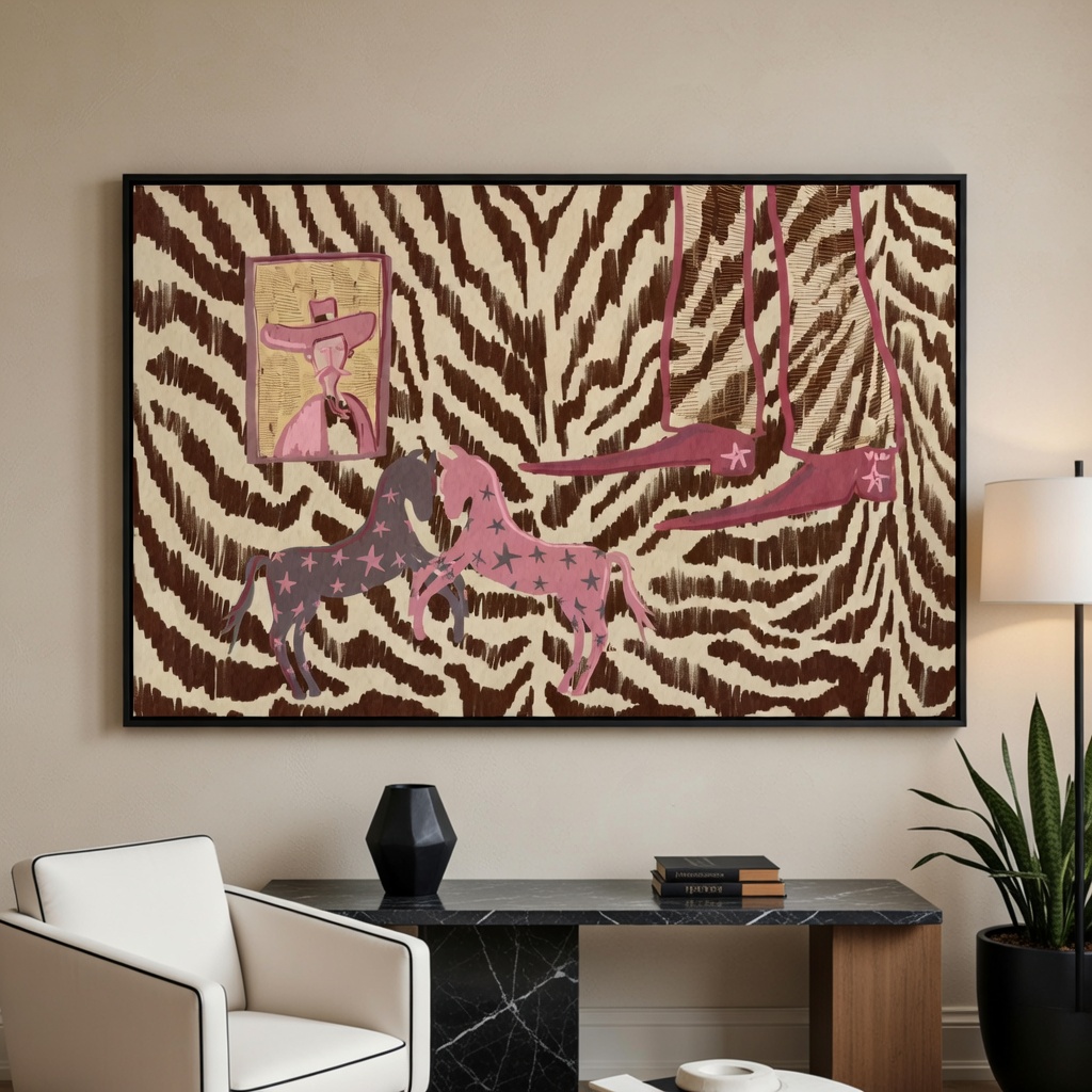 Wild Spirit Horse Abstract Oil Painting