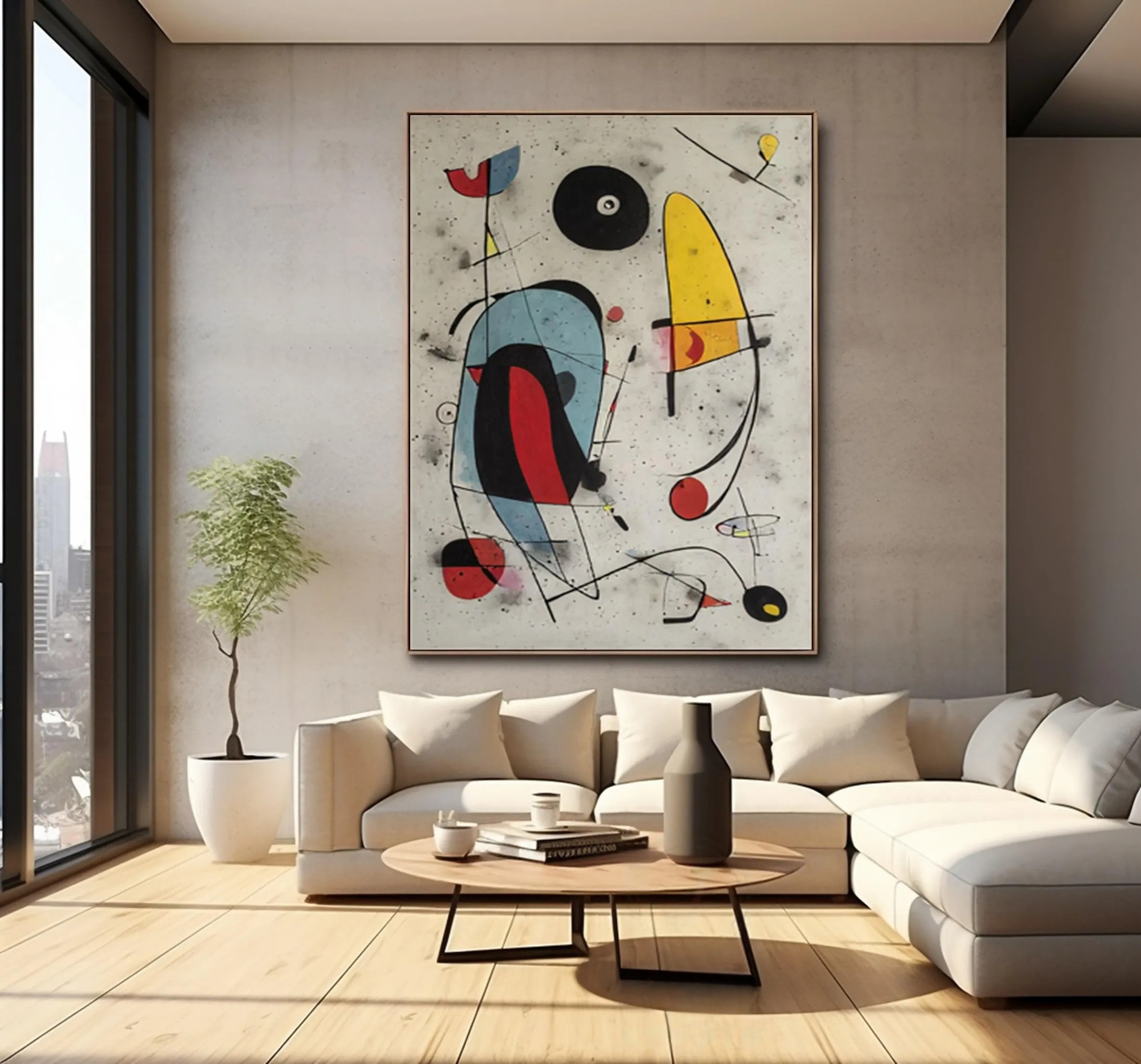 Playful Lines Modern Abstract Painting