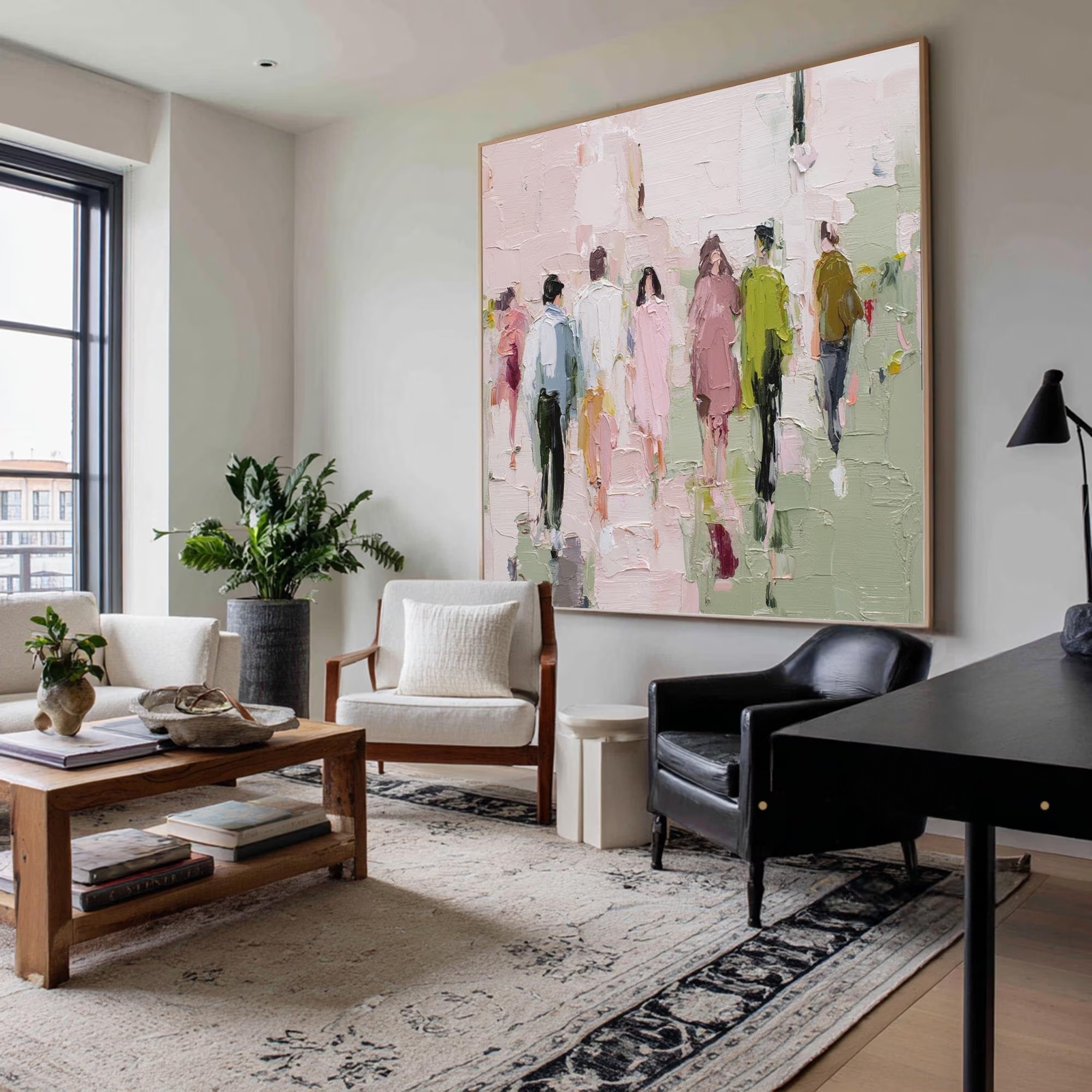 Pastel Pedestrians in Motion