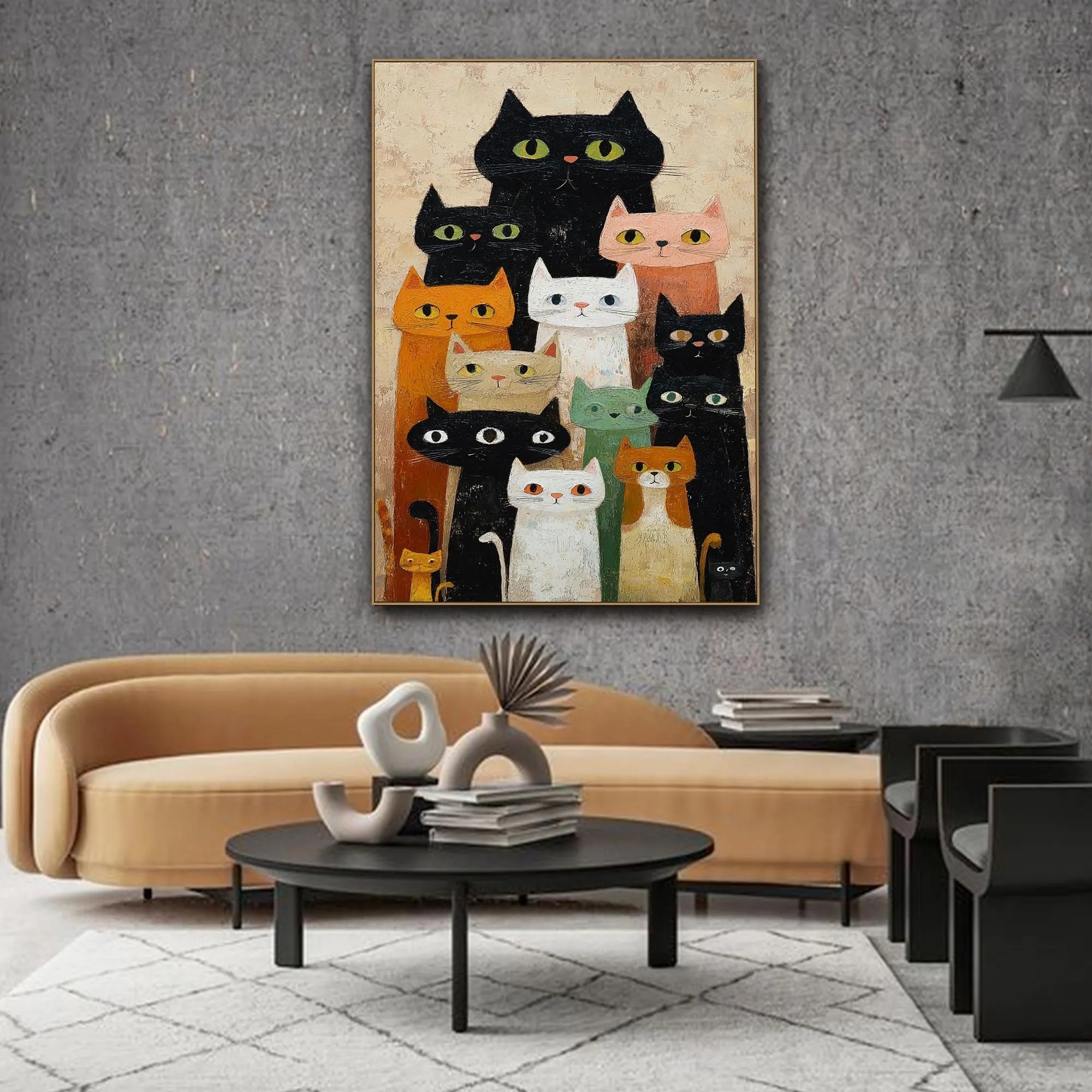 Feline Gathering Whimsy