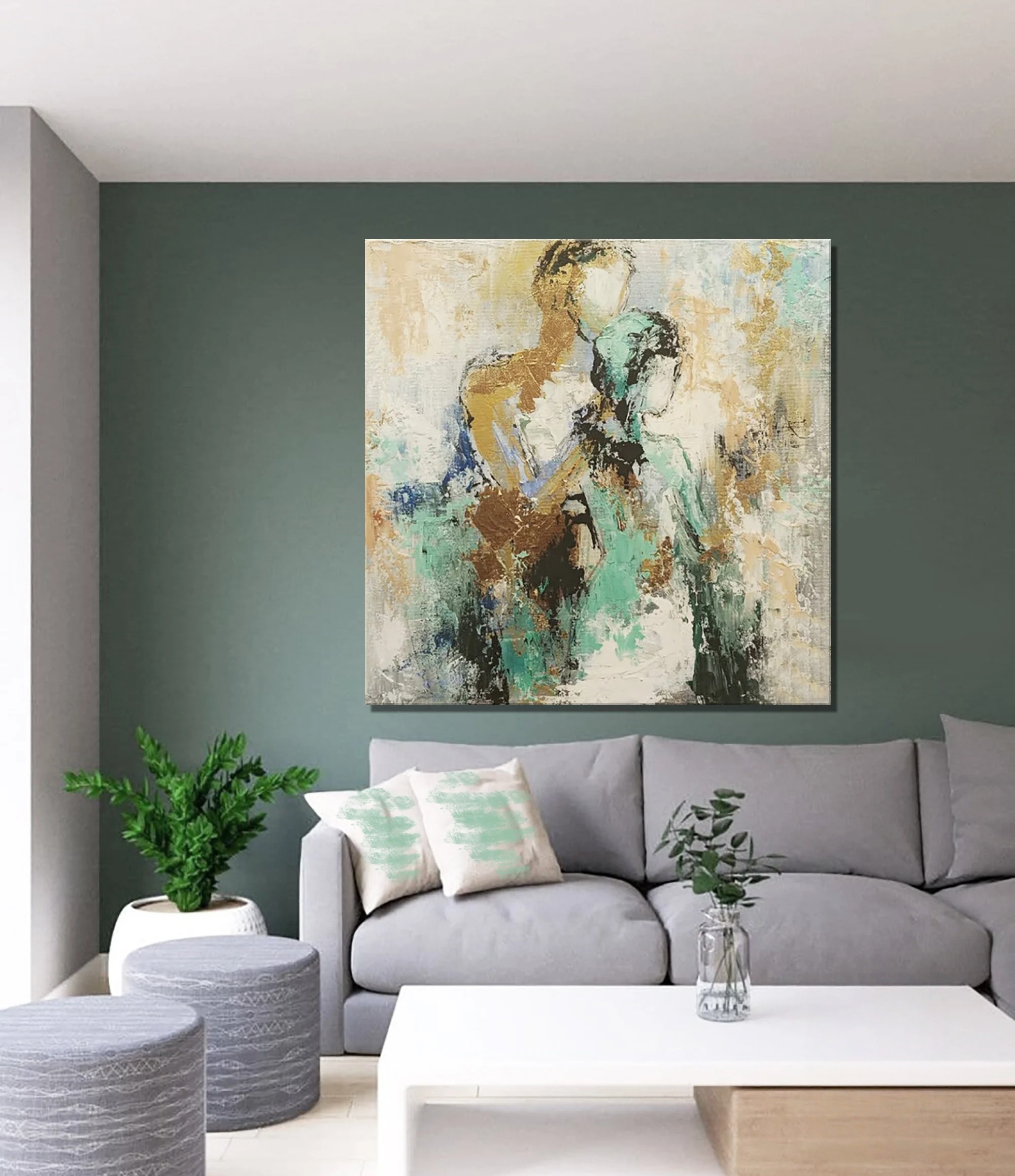 Stylish Embrace: Abstract Wall Decor