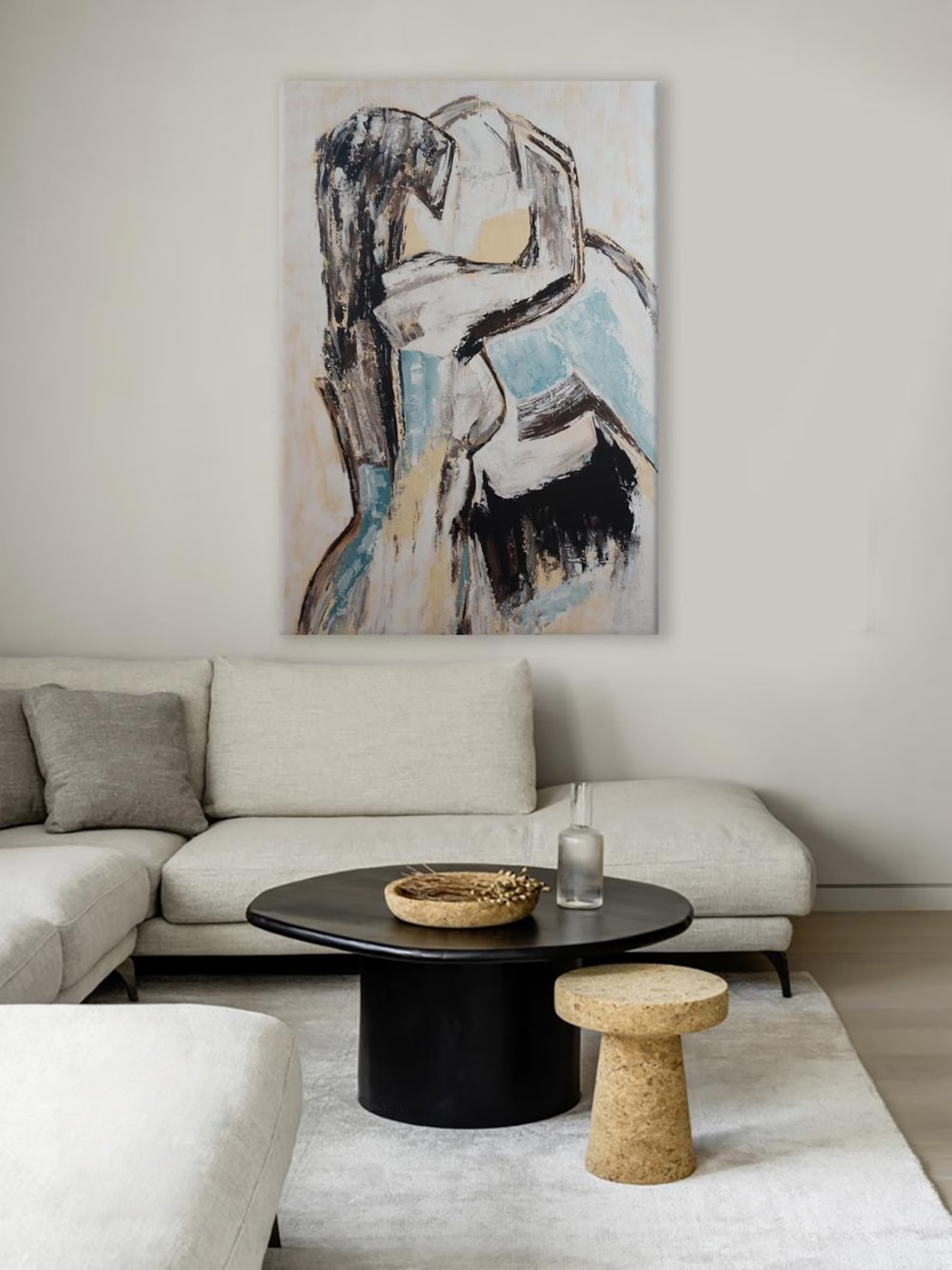 Abstract Embrace in Strokes