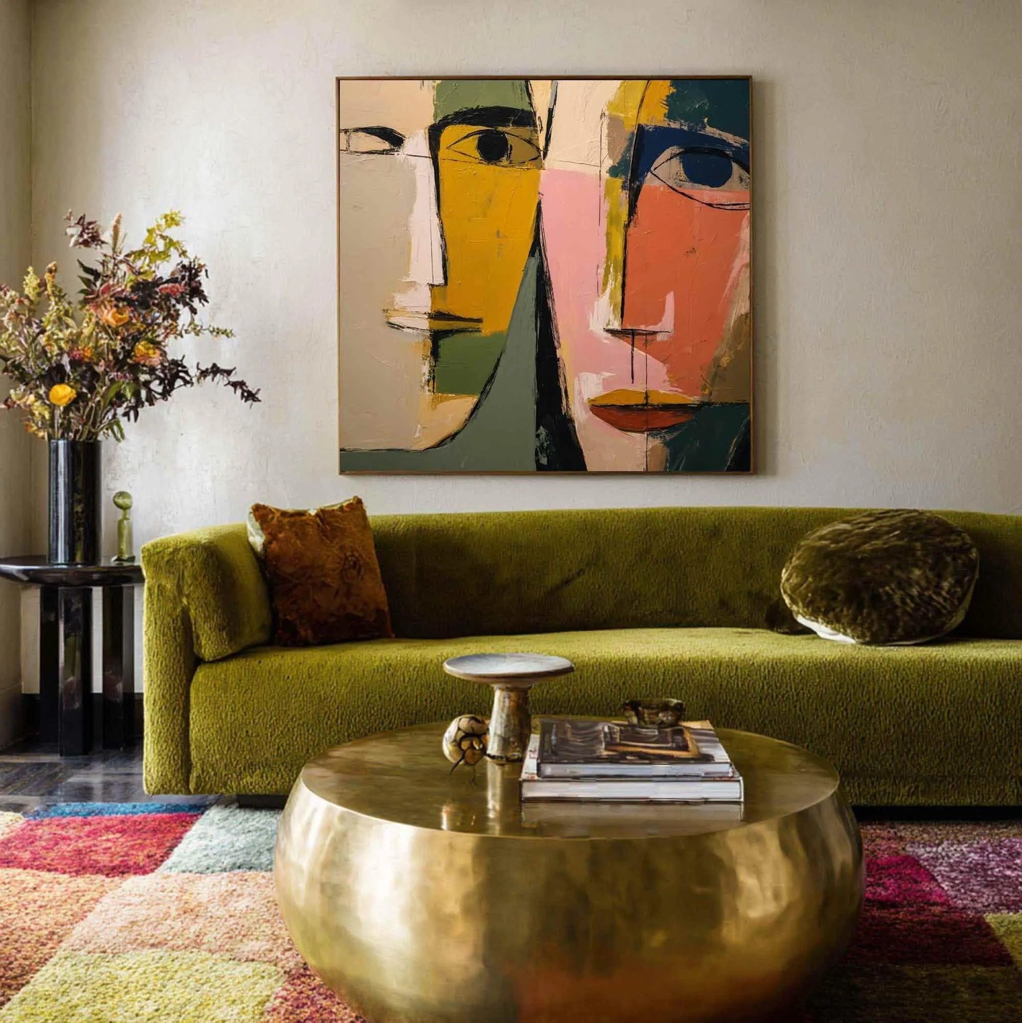 Abstract Faces Harmony Canvas