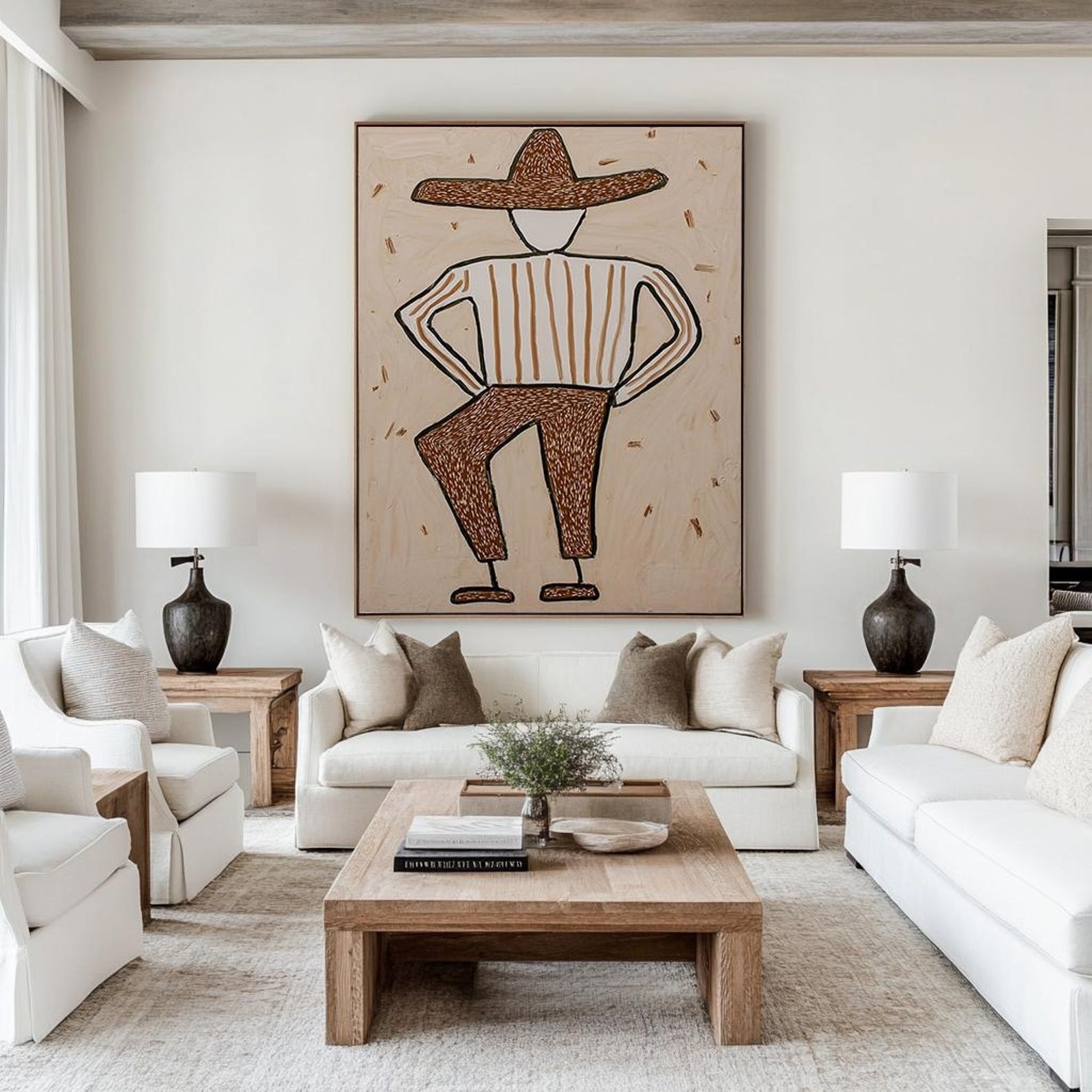 Bold Stance – Abstract Cowboy Figure Art