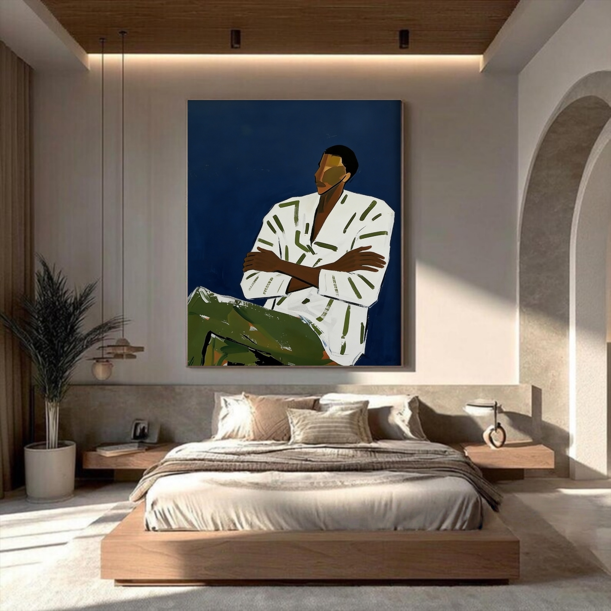 Contemplative Elegance in Green