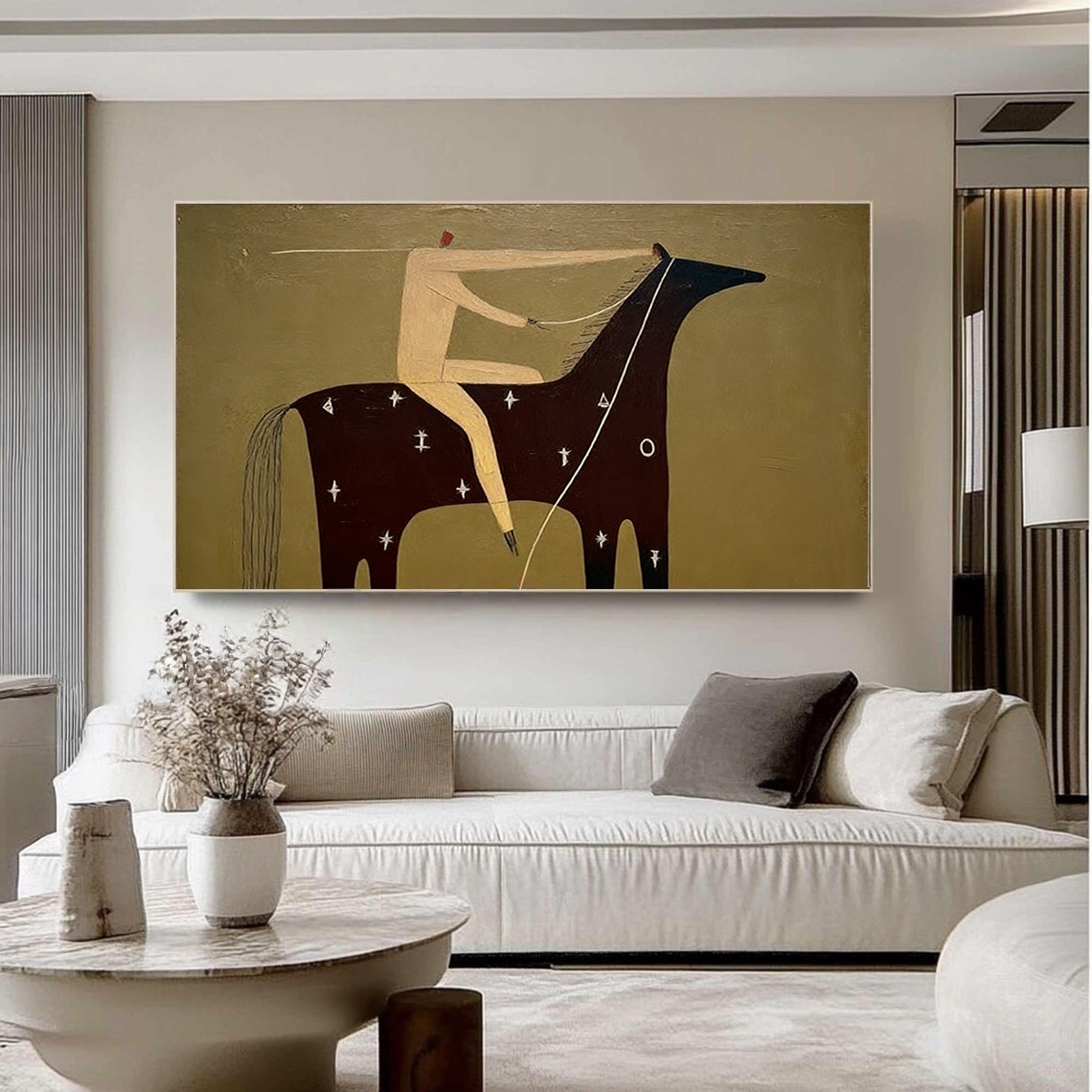 Minimalist Equestrian Sketch