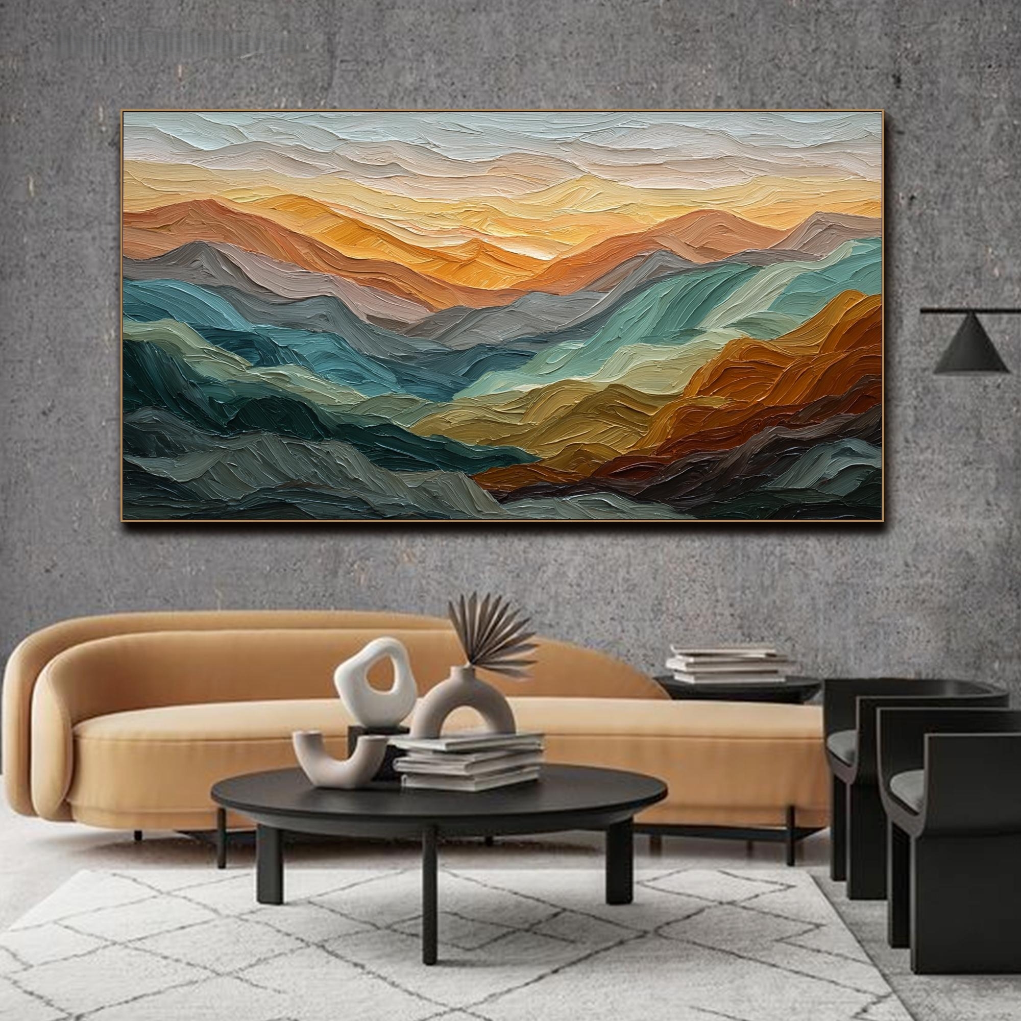 Abstract Mountain Range Wall Art