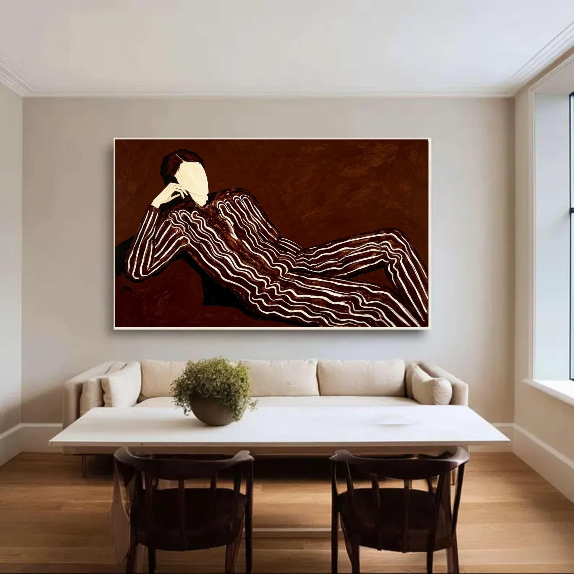 Reclining Figure in Rust Tones