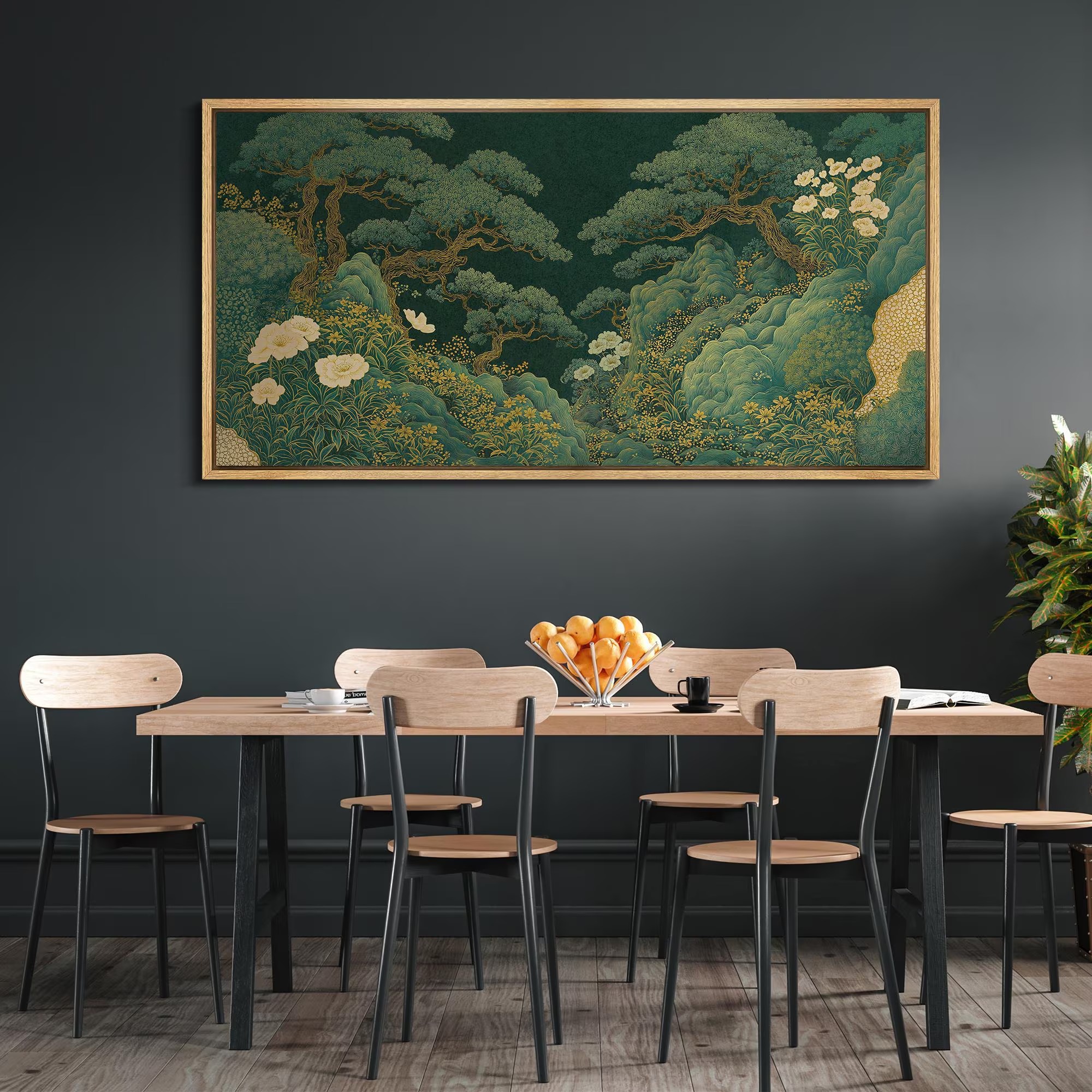 Emerald Garden Landscape Oil Painting