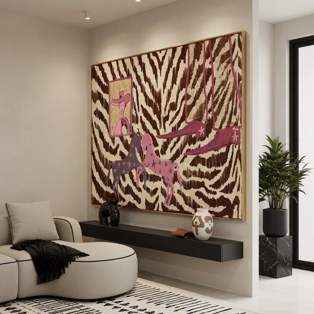 Wild Spirit Horse Abstract Oil Painting