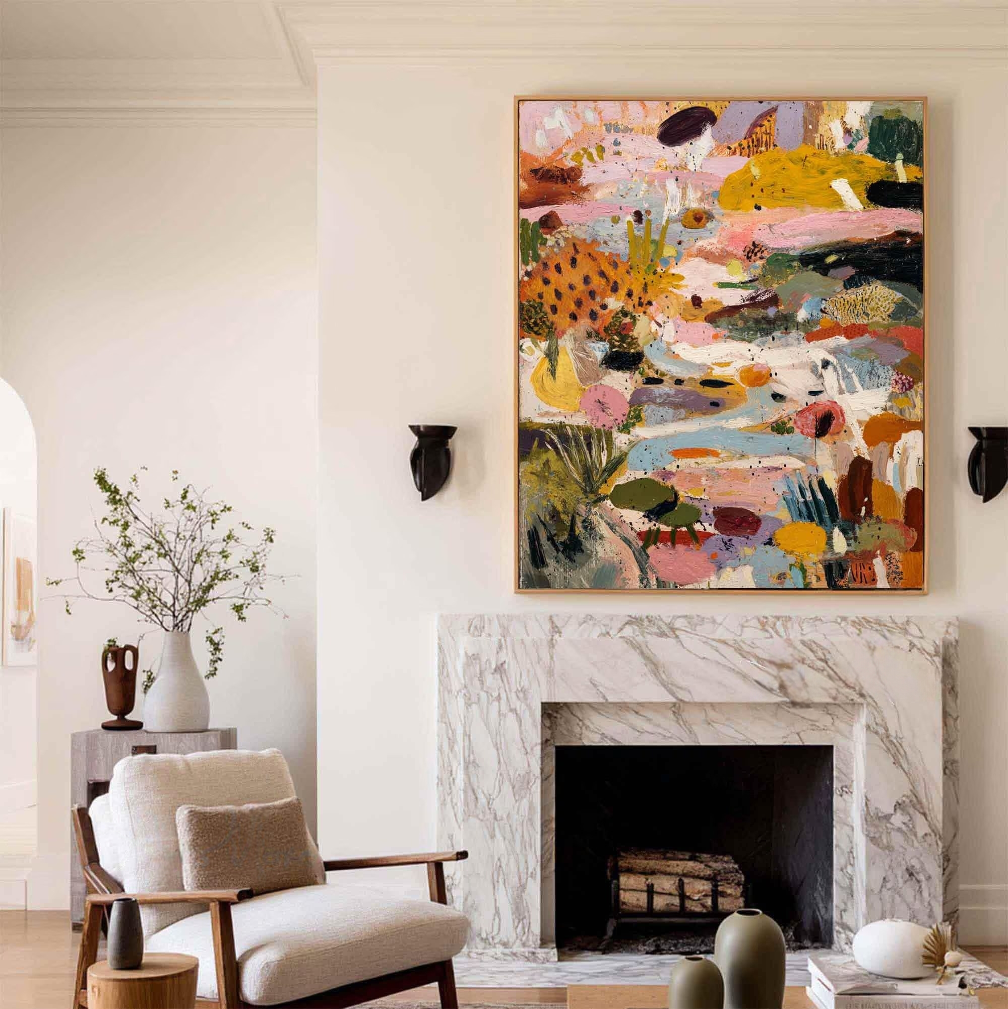 Vibrant Abstract Flora-Contemporary Art