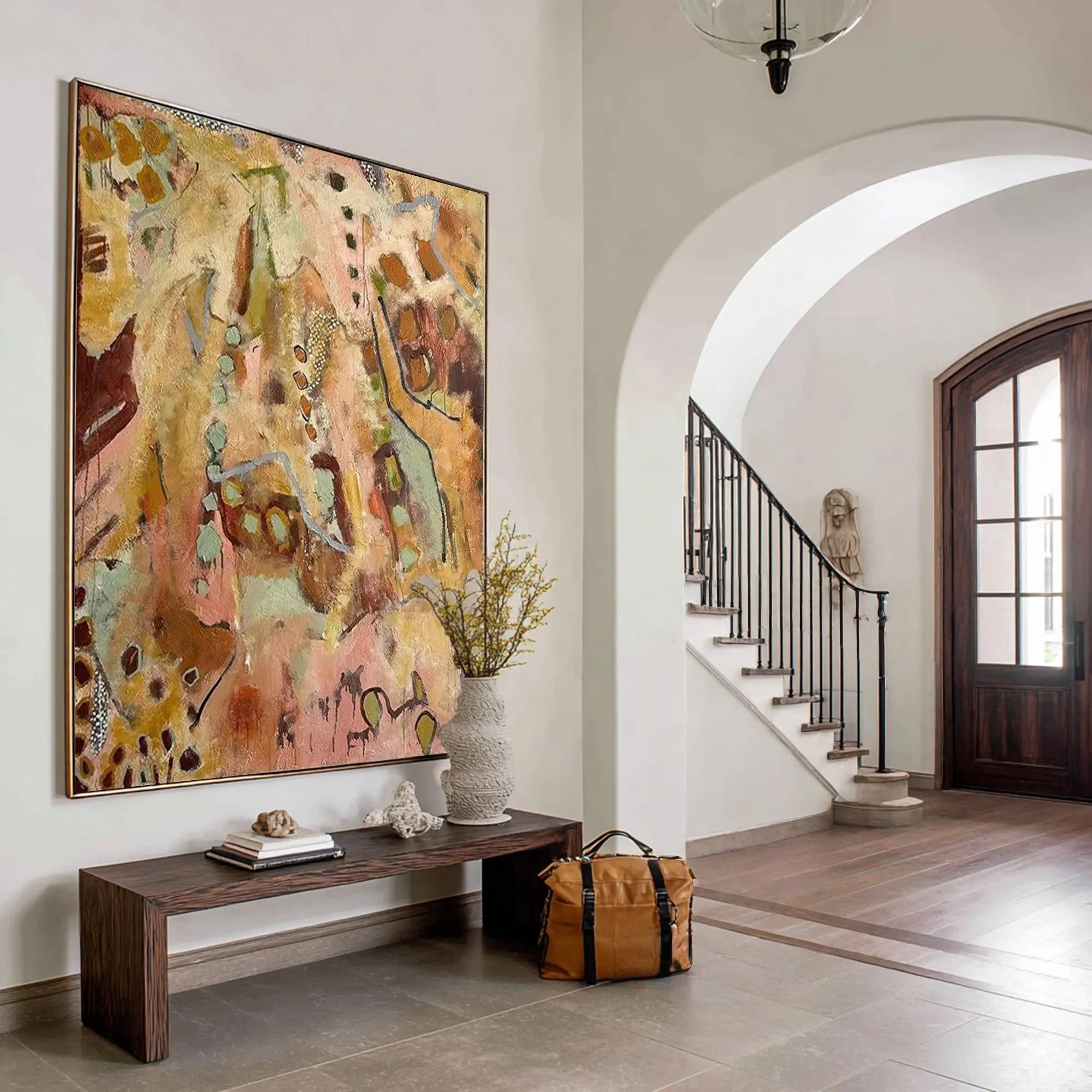 Golden Canyon Modern Abstract Painting