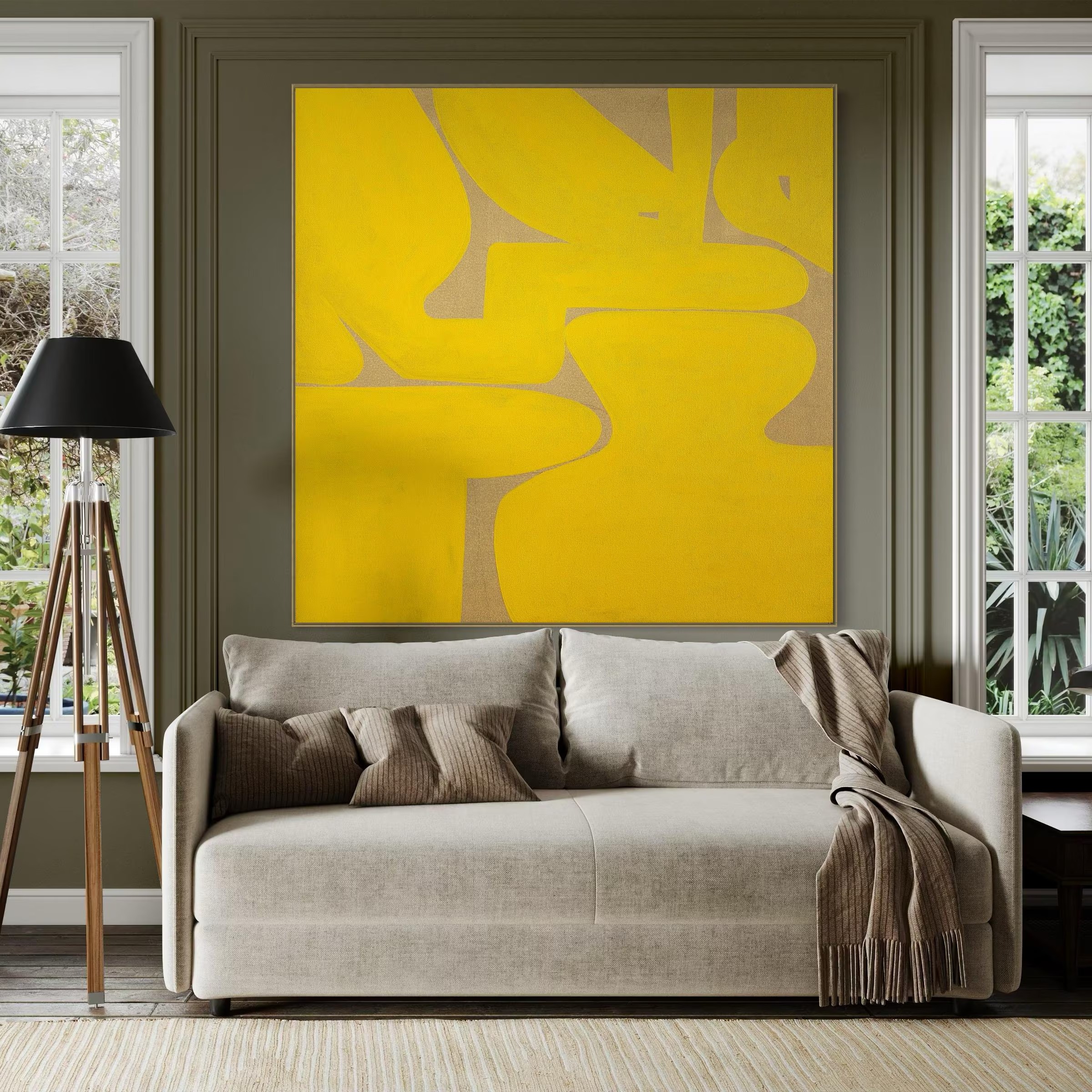 Vibrant Yellow Abstract Art | RosiGallery | Bold Contemporary