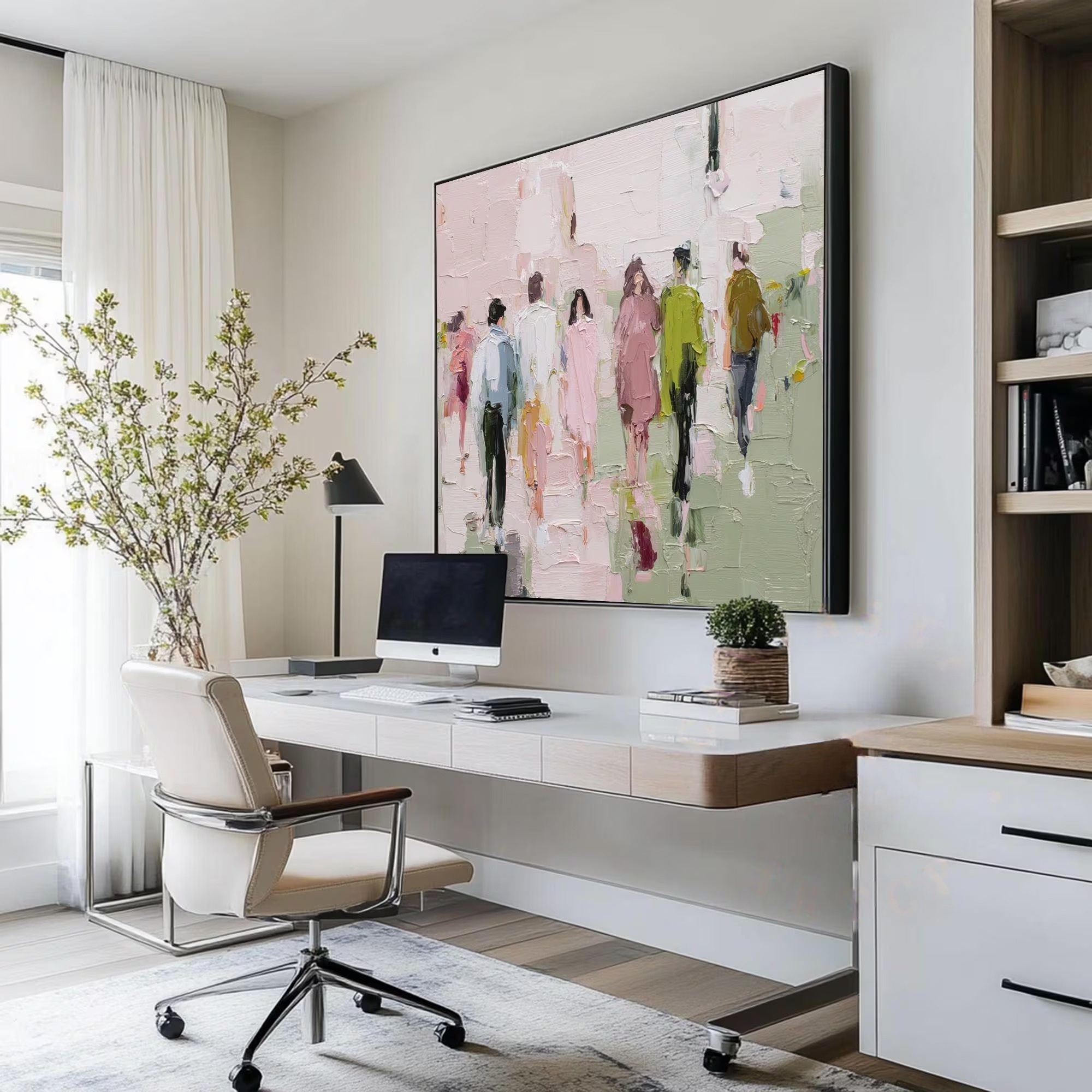 Pastel Pedestrians in Motion