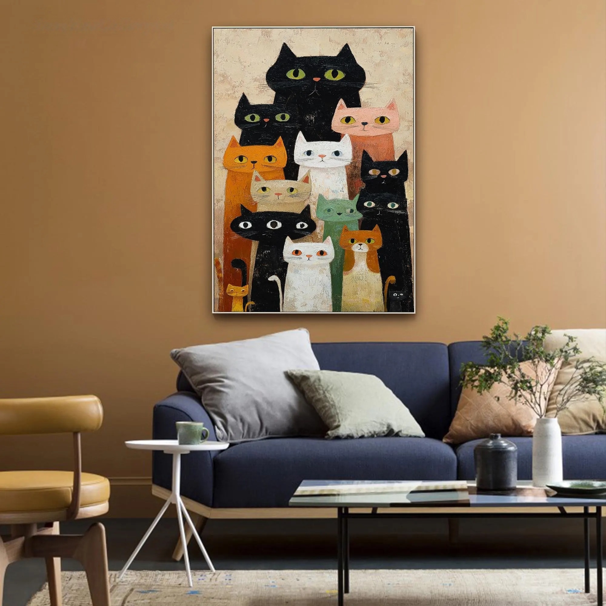 Feline Gathering Whimsy