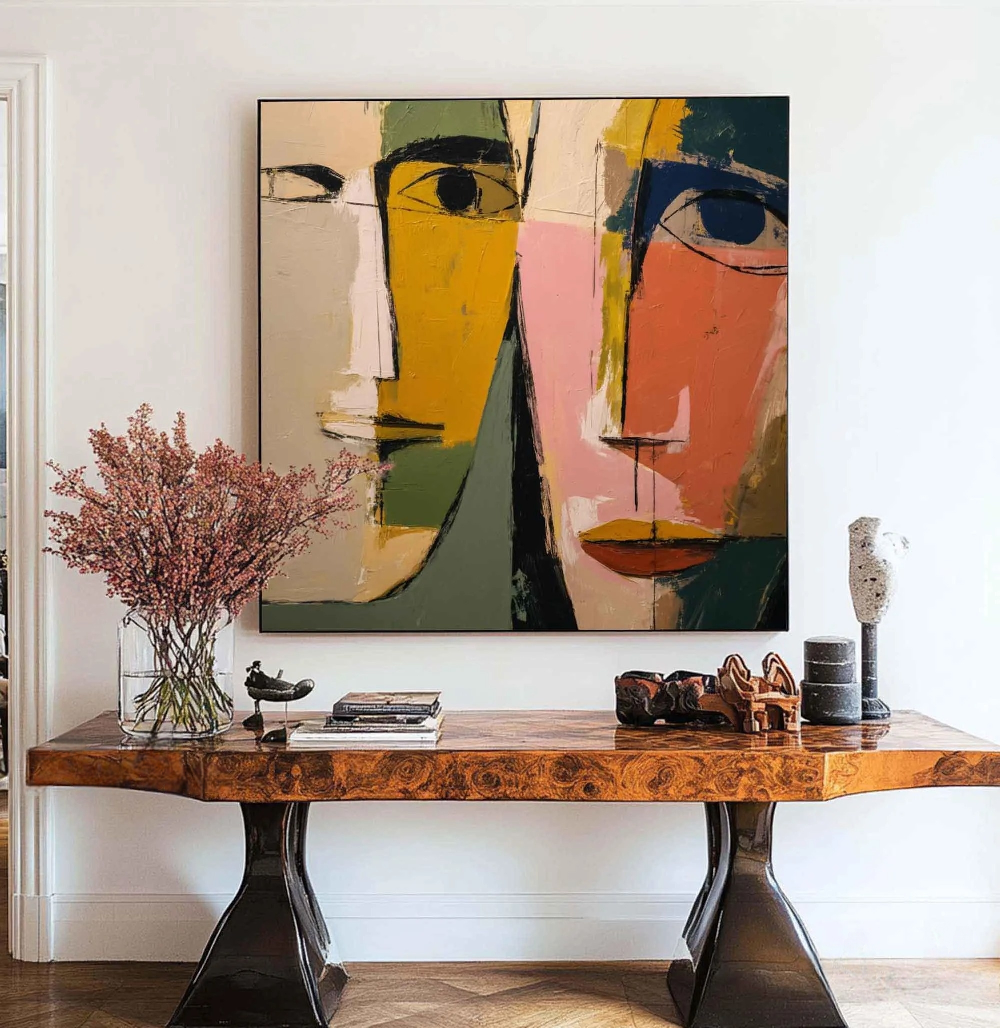 Abstract Faces Harmony Canvas