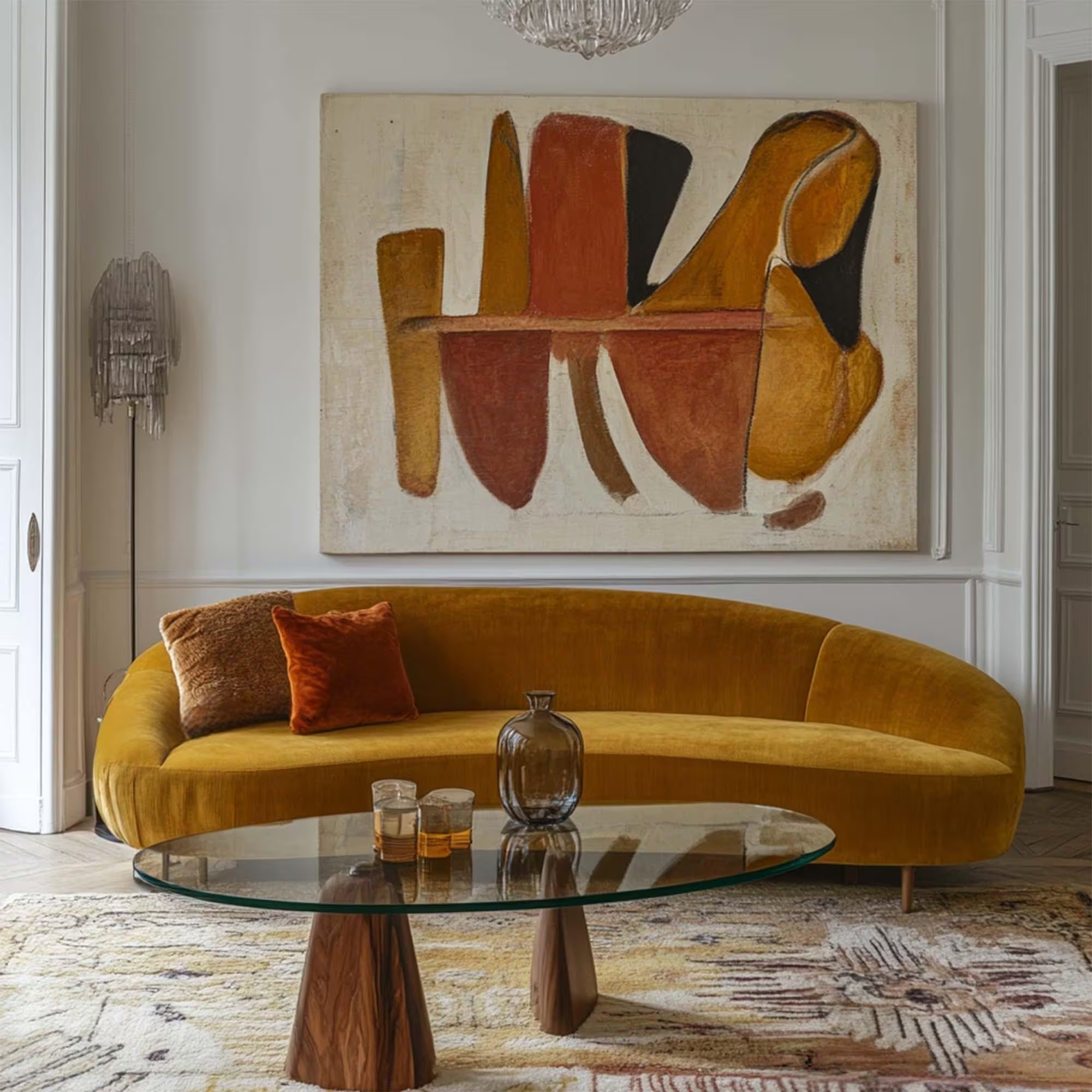 Abstract Harmony in Warm Hues