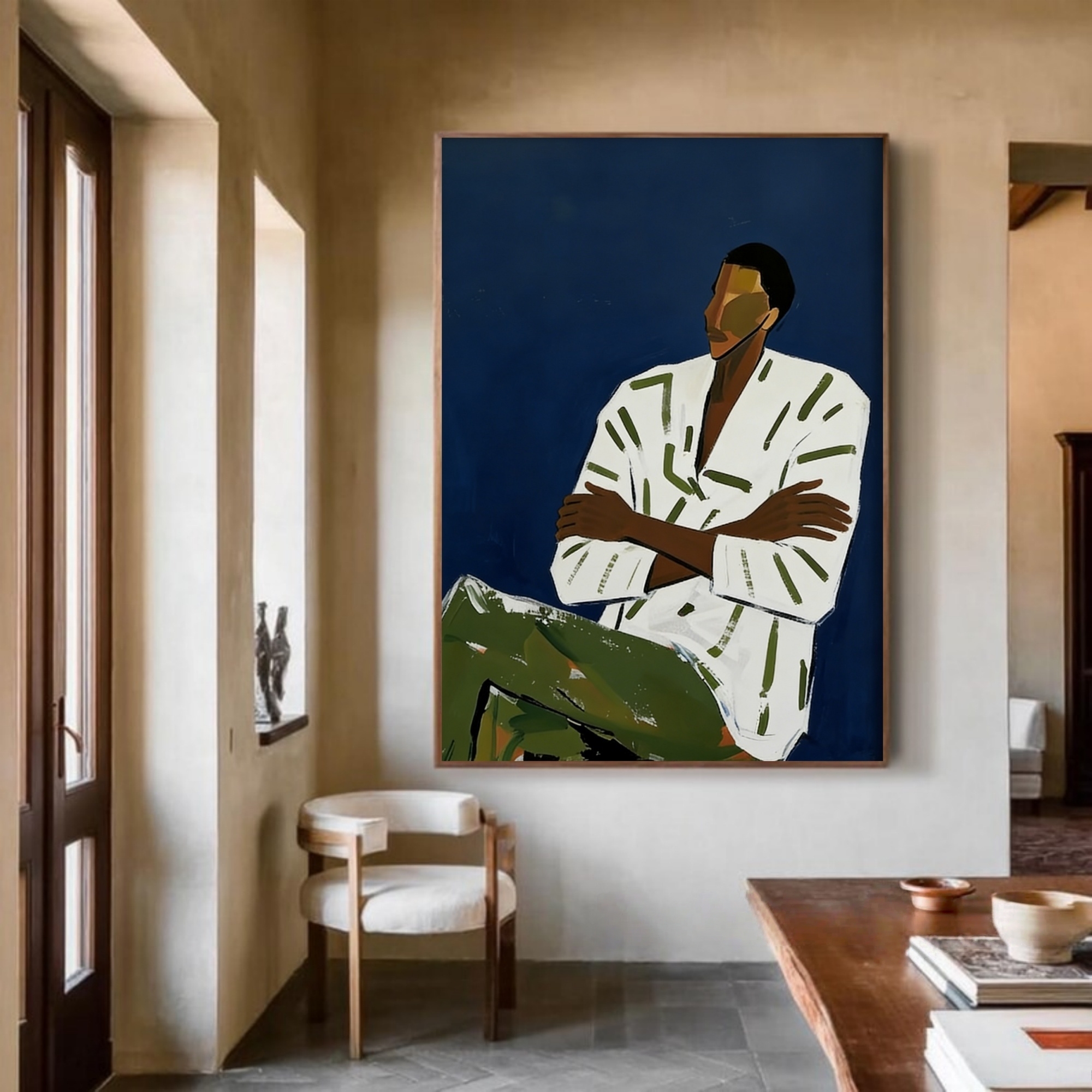 Contemplative Elegance in Green