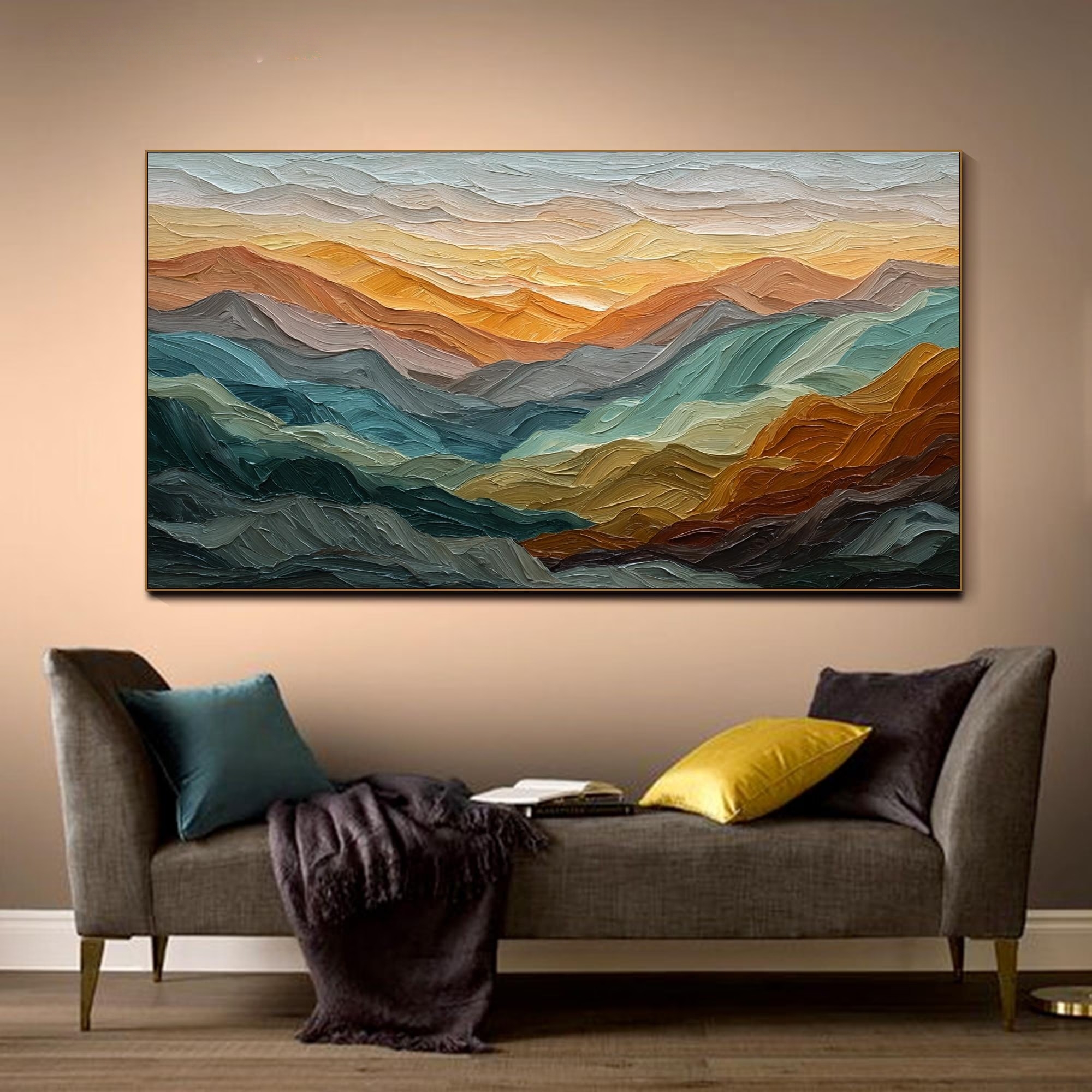 Abstract Mountain Range Wall Art