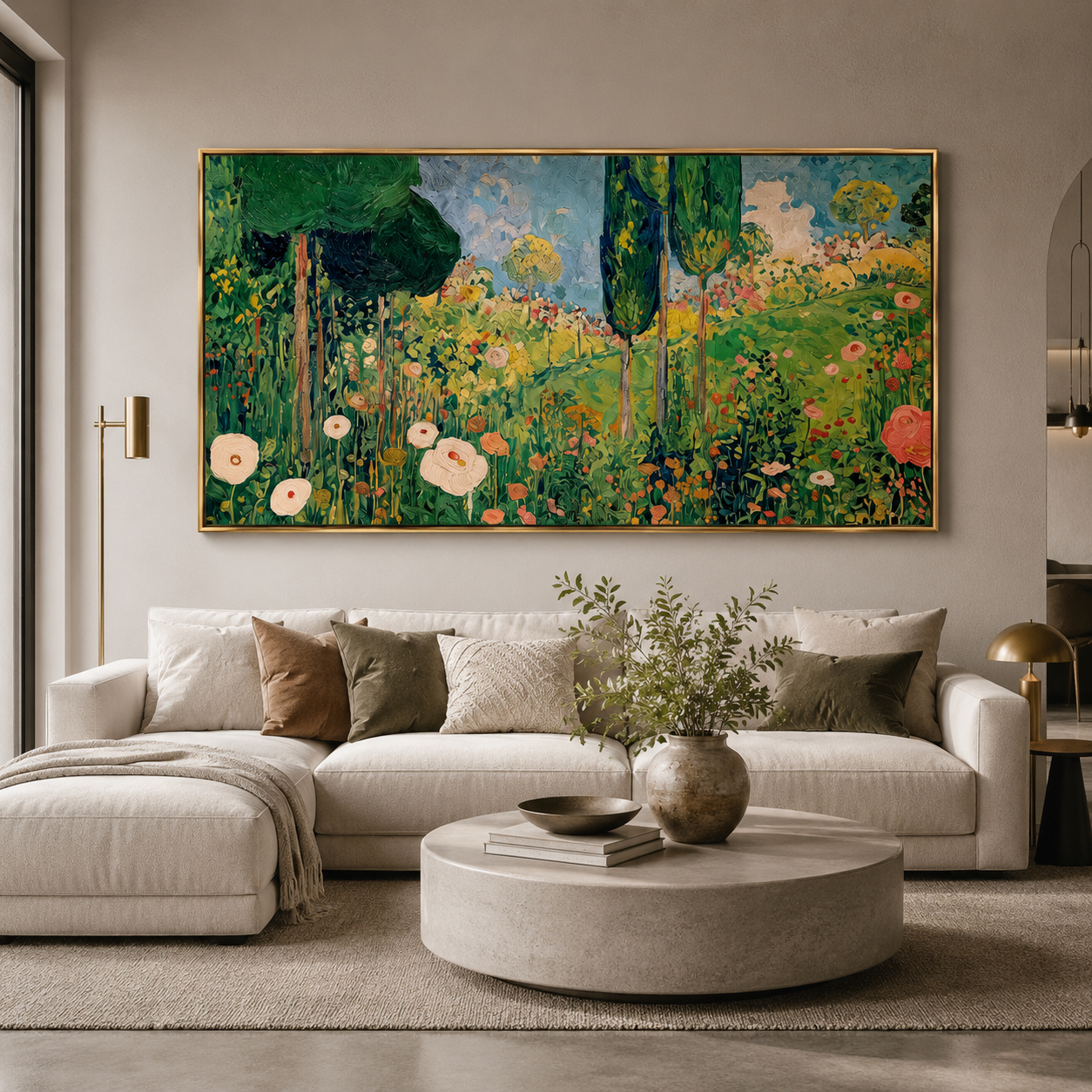 Blooming Garden Landscape Oil Painting