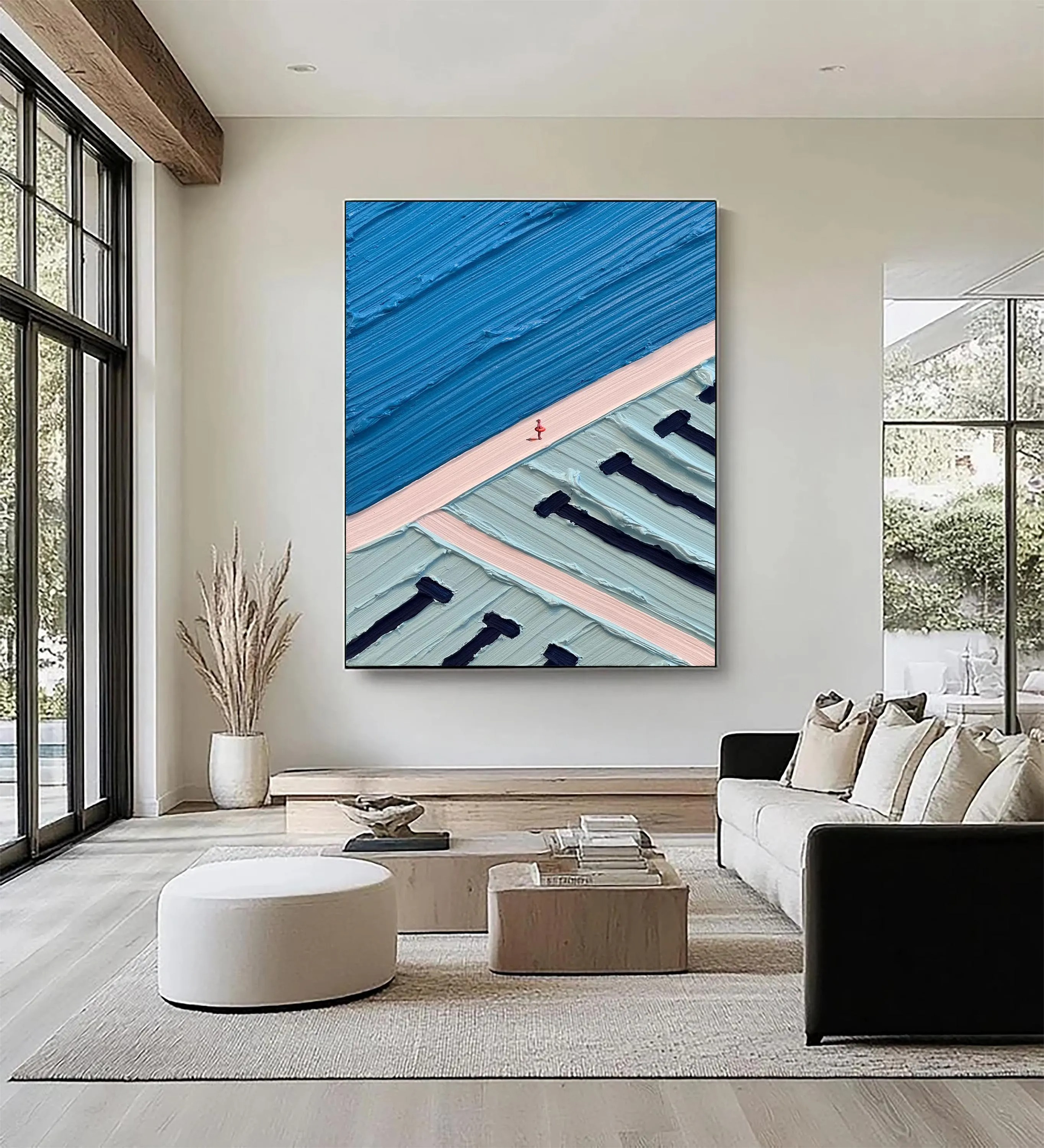 Textured Coastal Pathway Art