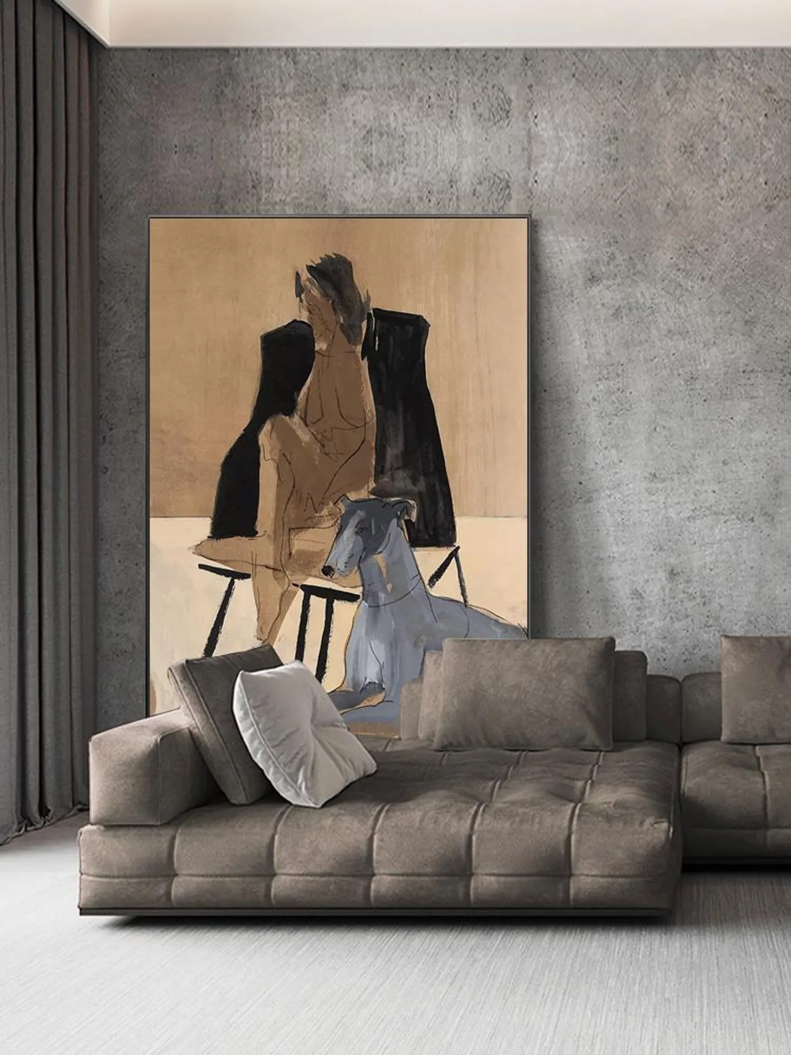 Serene Alliance - Abstract Human-Animal