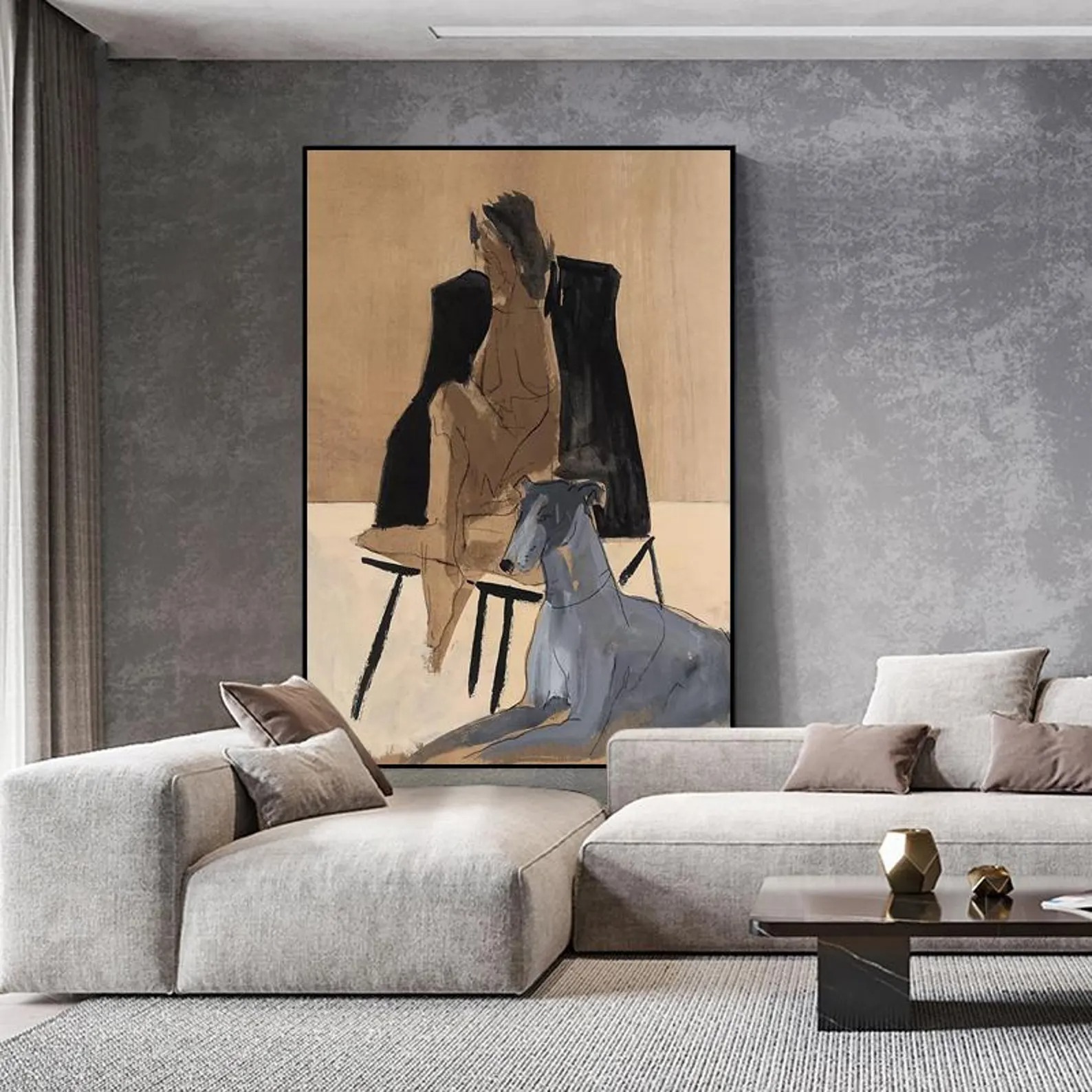 Serene Alliance - Abstract Human-Animal