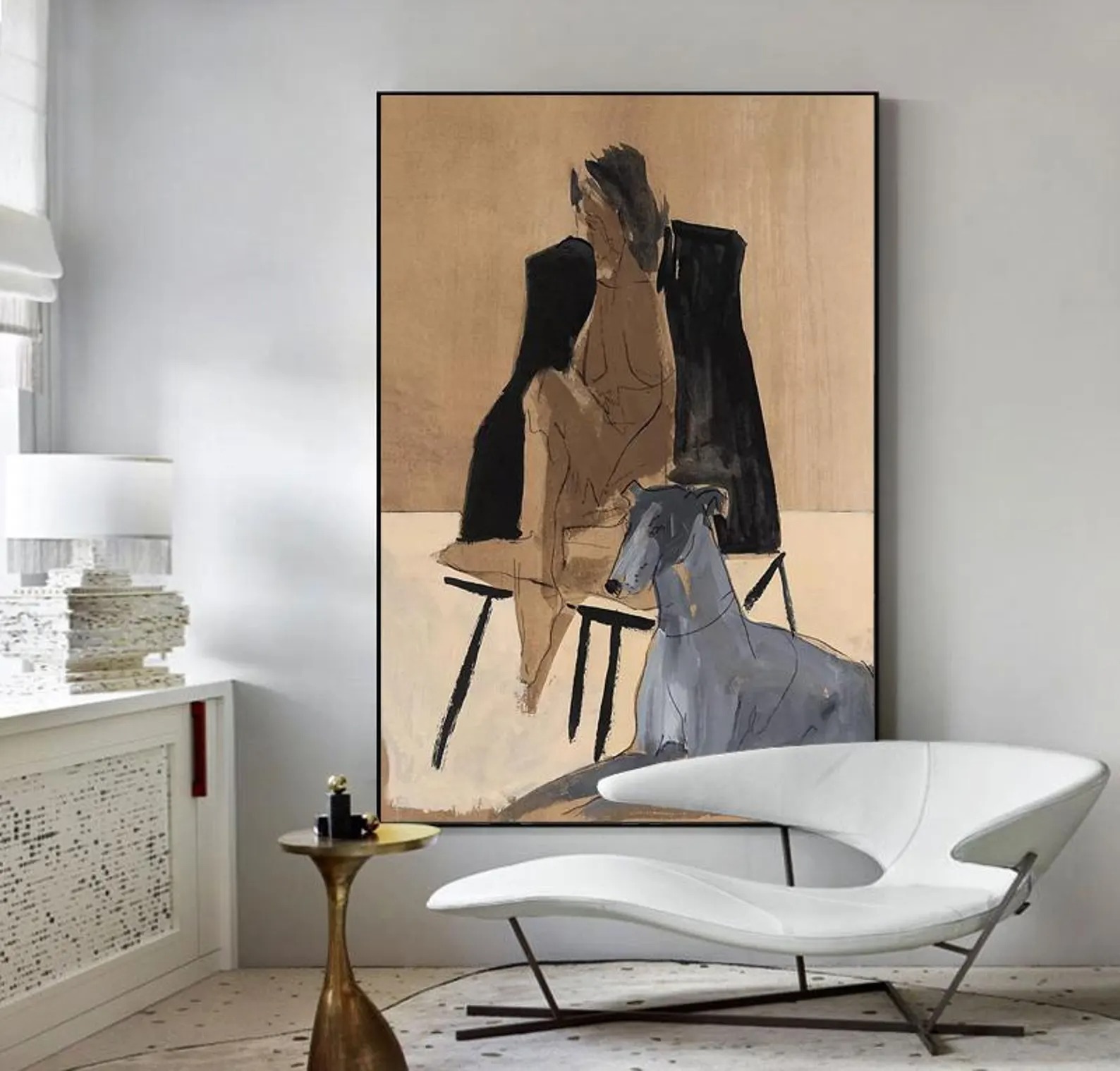 Serene Alliance - Abstract Human-Animal