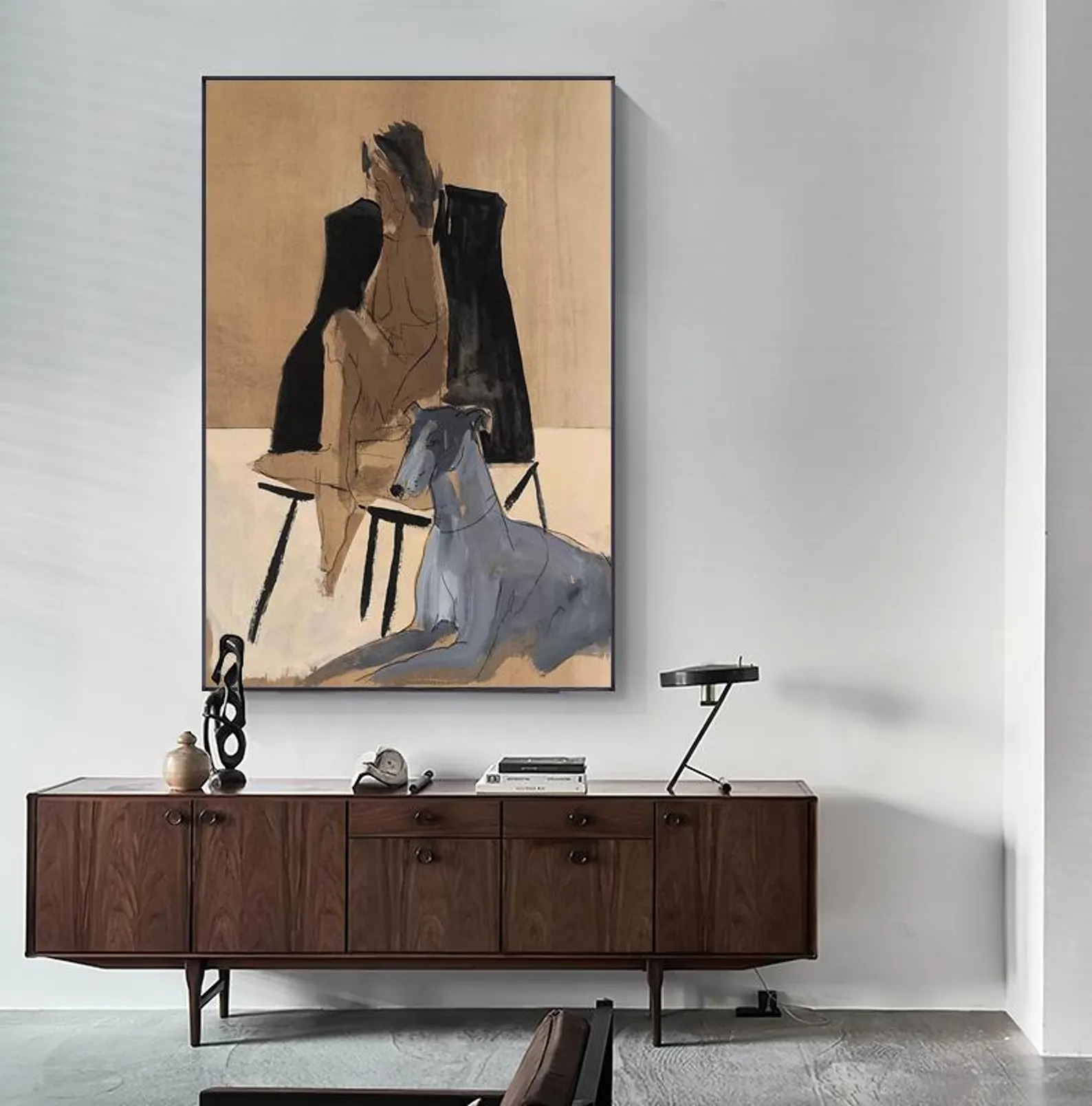 Serene Alliance - Abstract Human-Animal