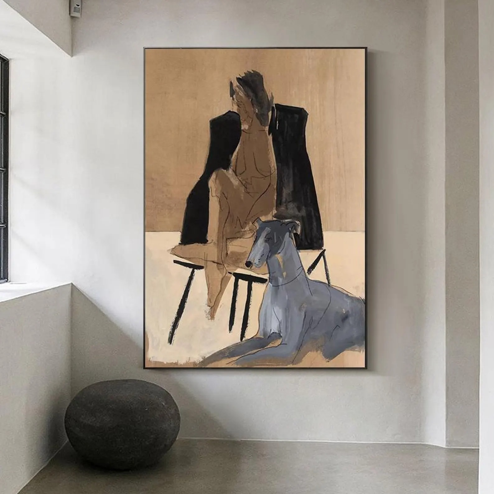 Serene Alliance - Abstract Human-Animal