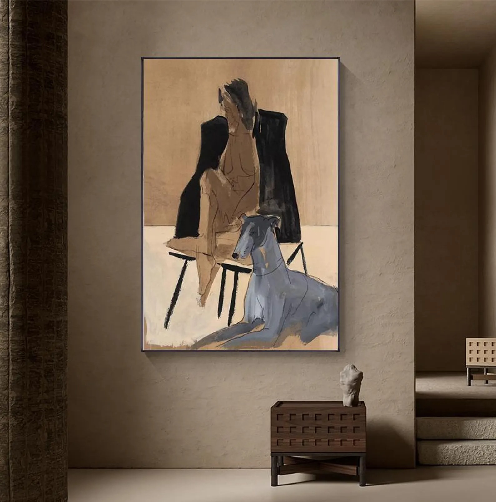 Serene Alliance - Abstract Human-Animal