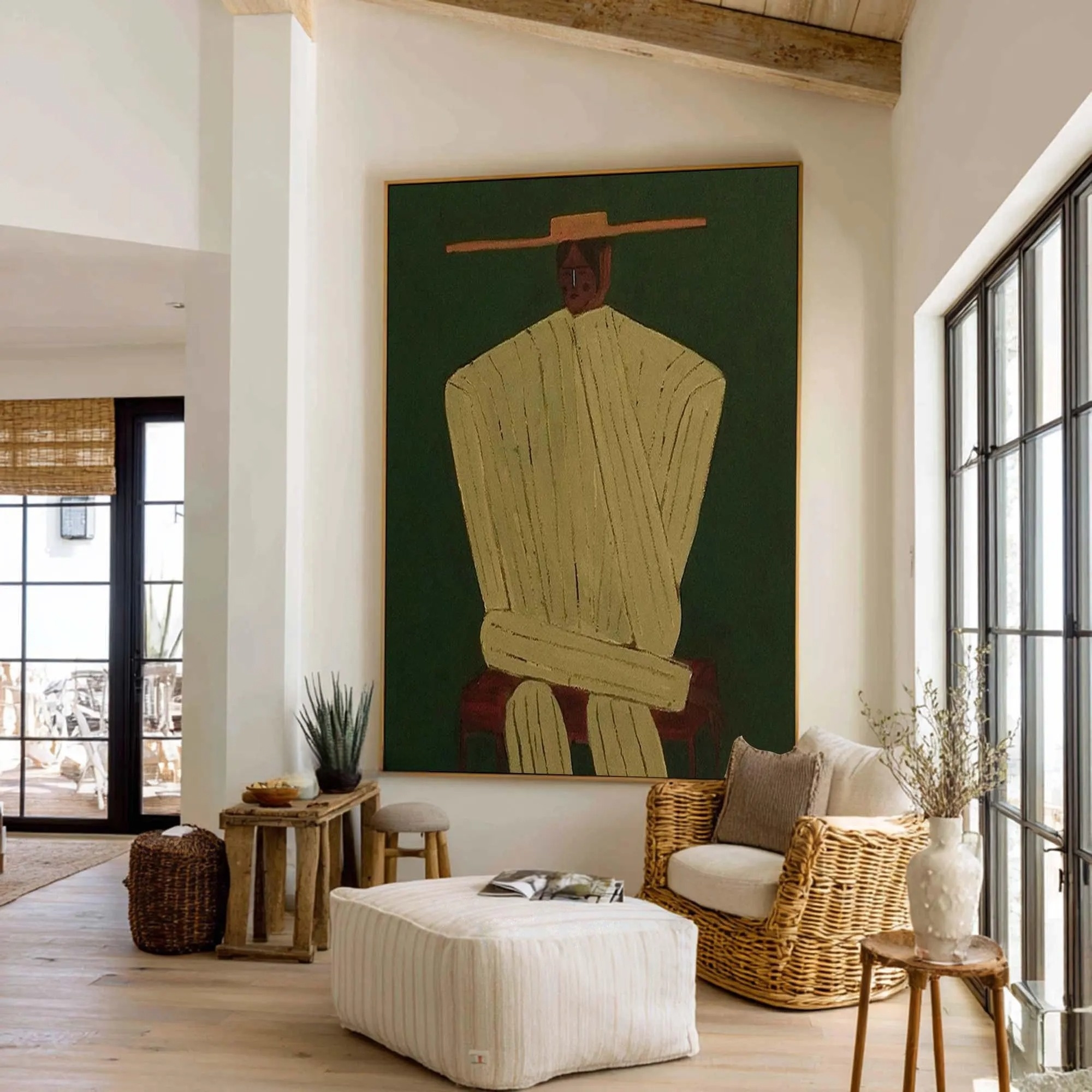 Geometric Man Silhouette - Abstract Painting