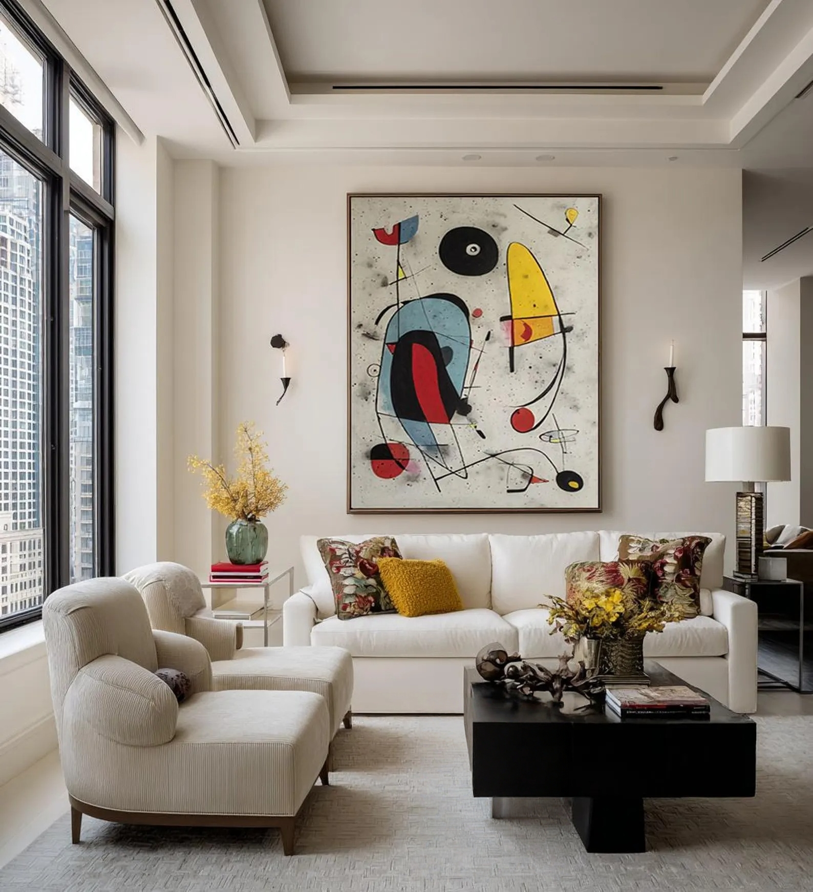 Playful Lines Modern Abstract Painting