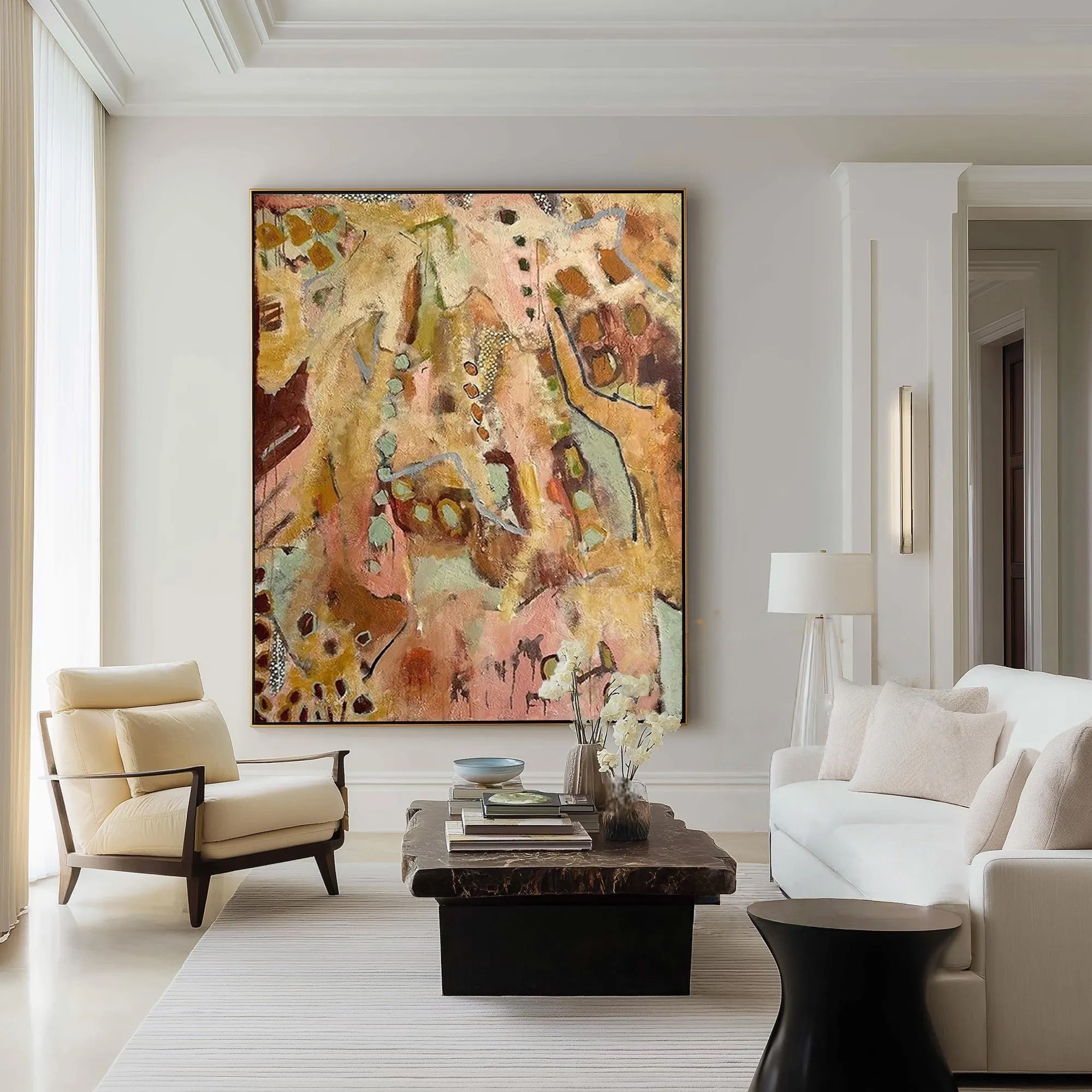 Golden Canyon Modern Abstract Painting