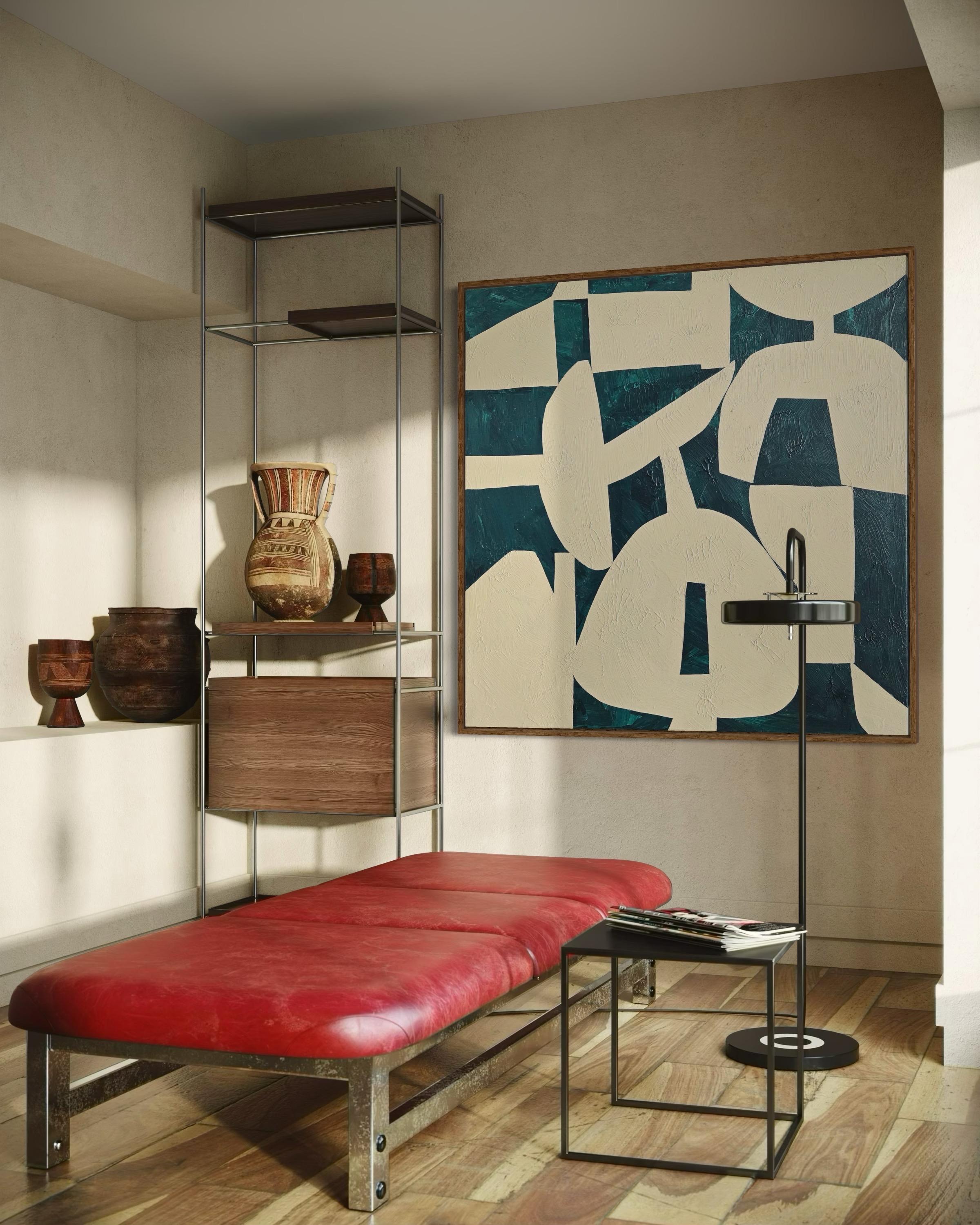 Textured Olive Abstract Stillness