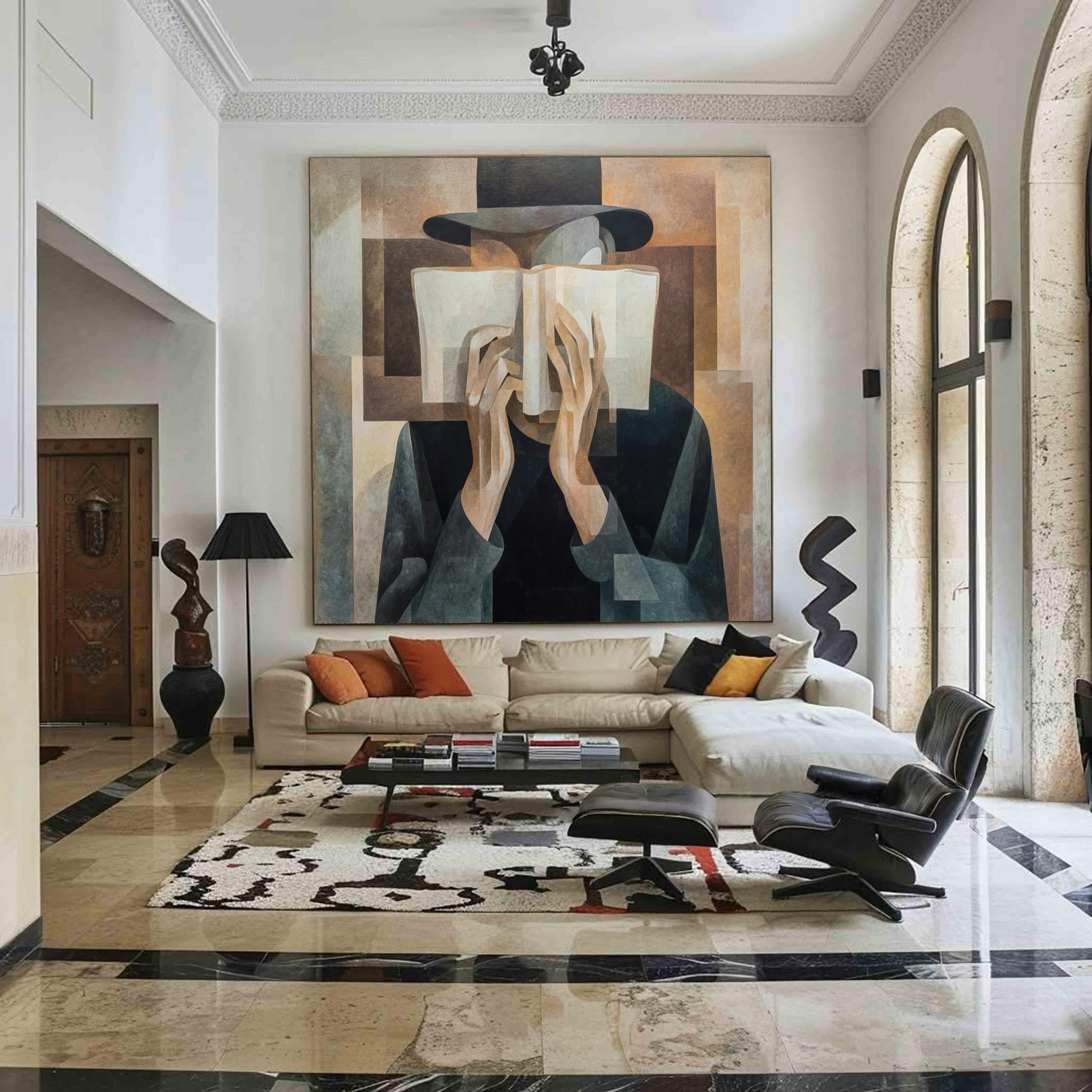 Page - Shrouded Figure - Cubist Inspired Art