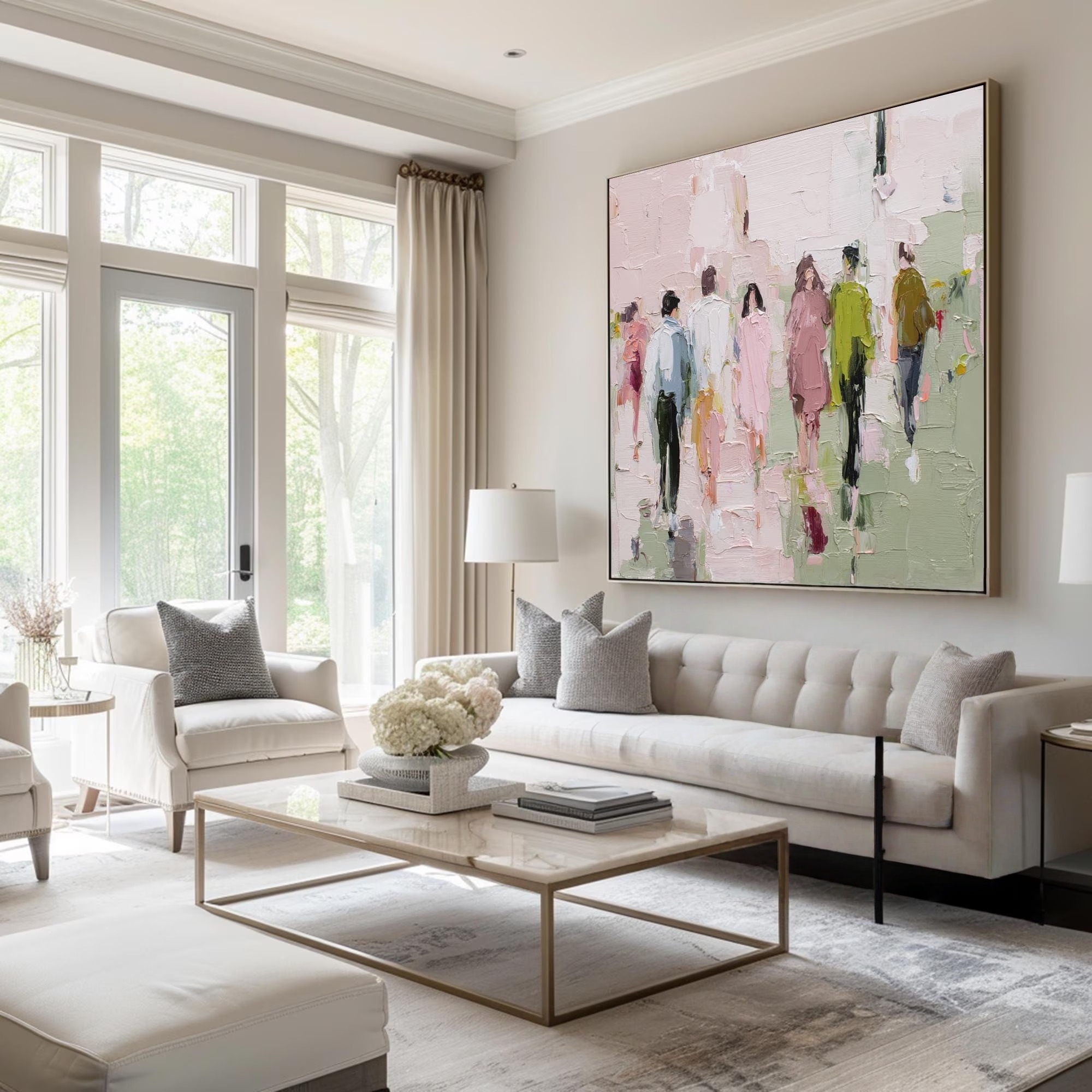 Pastel Pedestrians in Motion