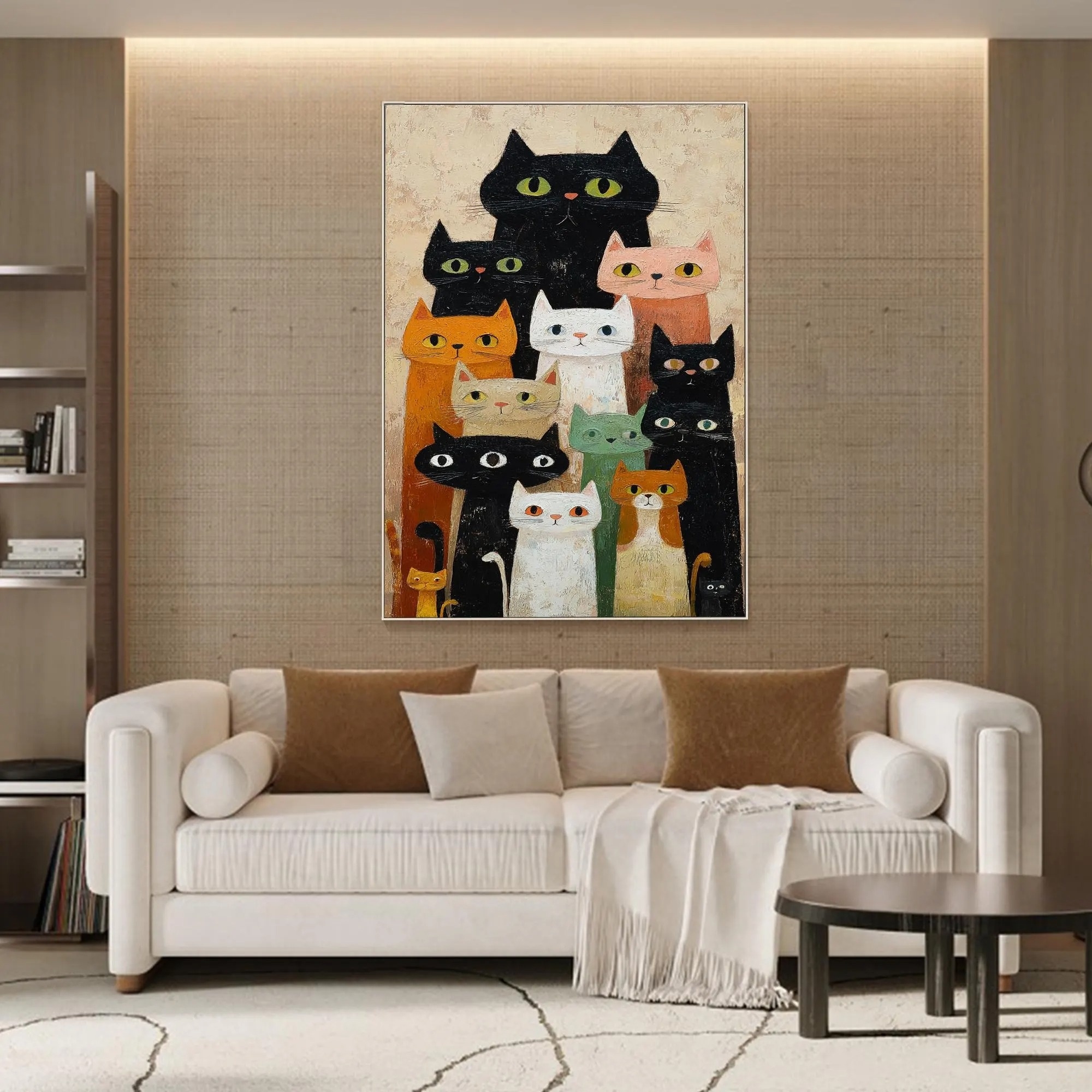 Feline Gathering Whimsy