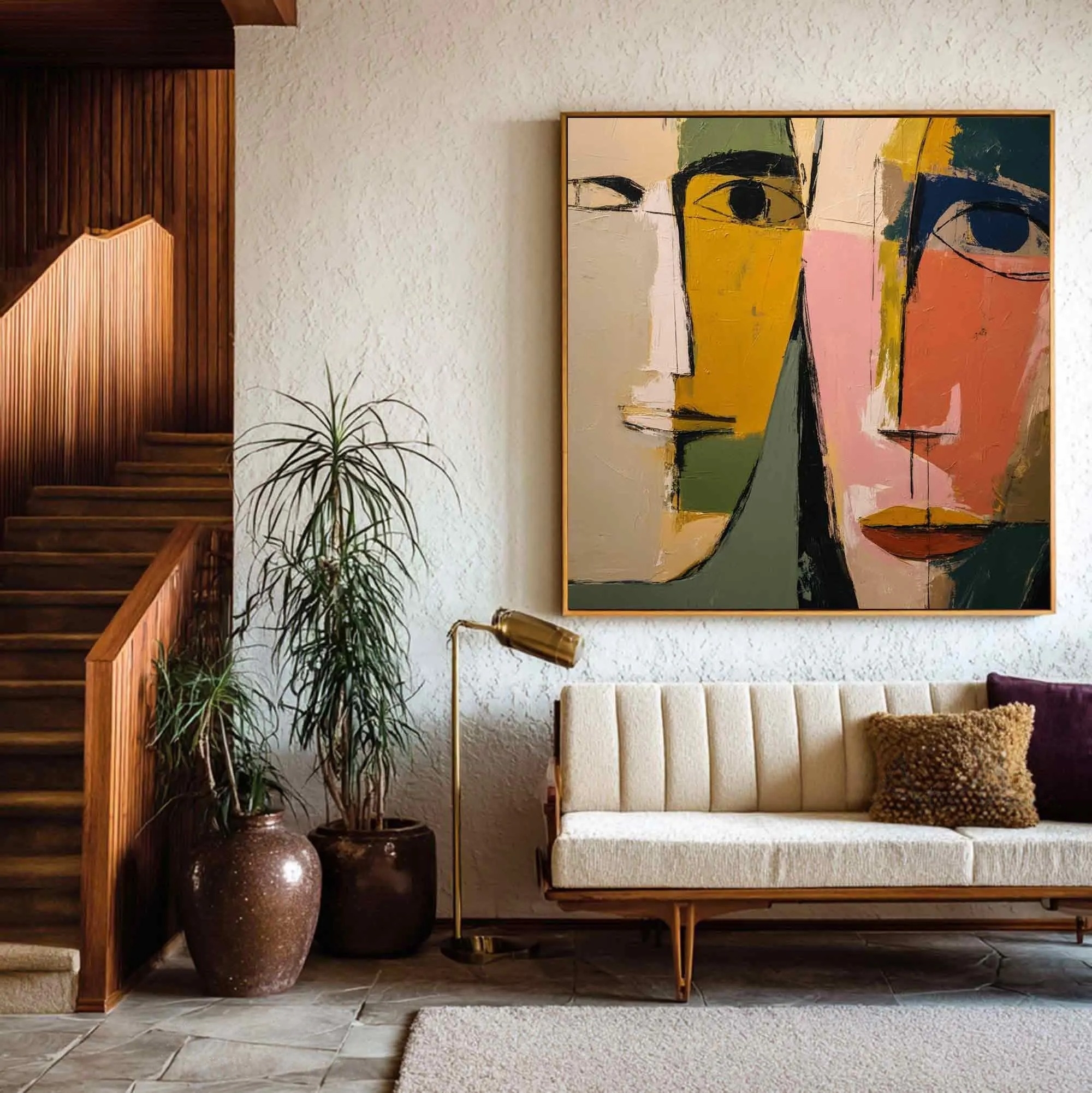 Abstract Faces Harmony Canvas