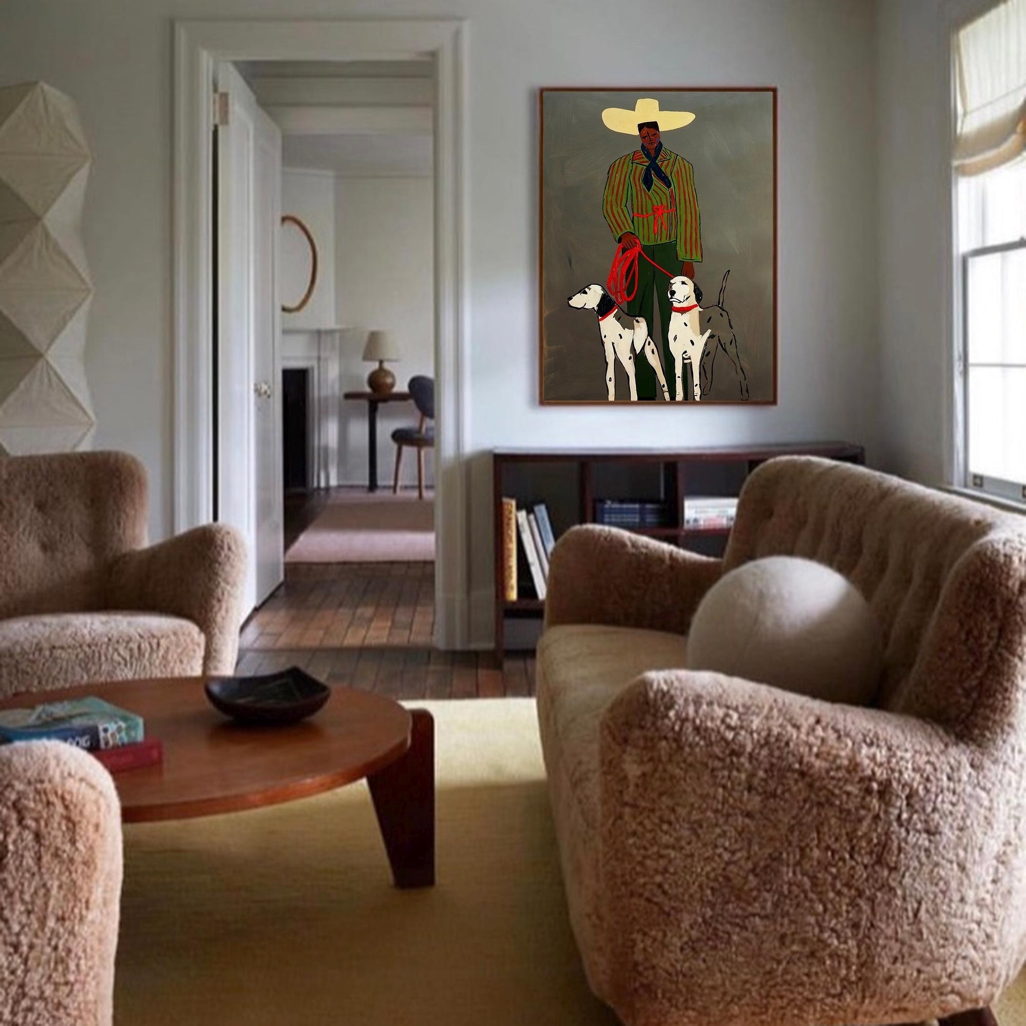 Stylish Man with Dogs