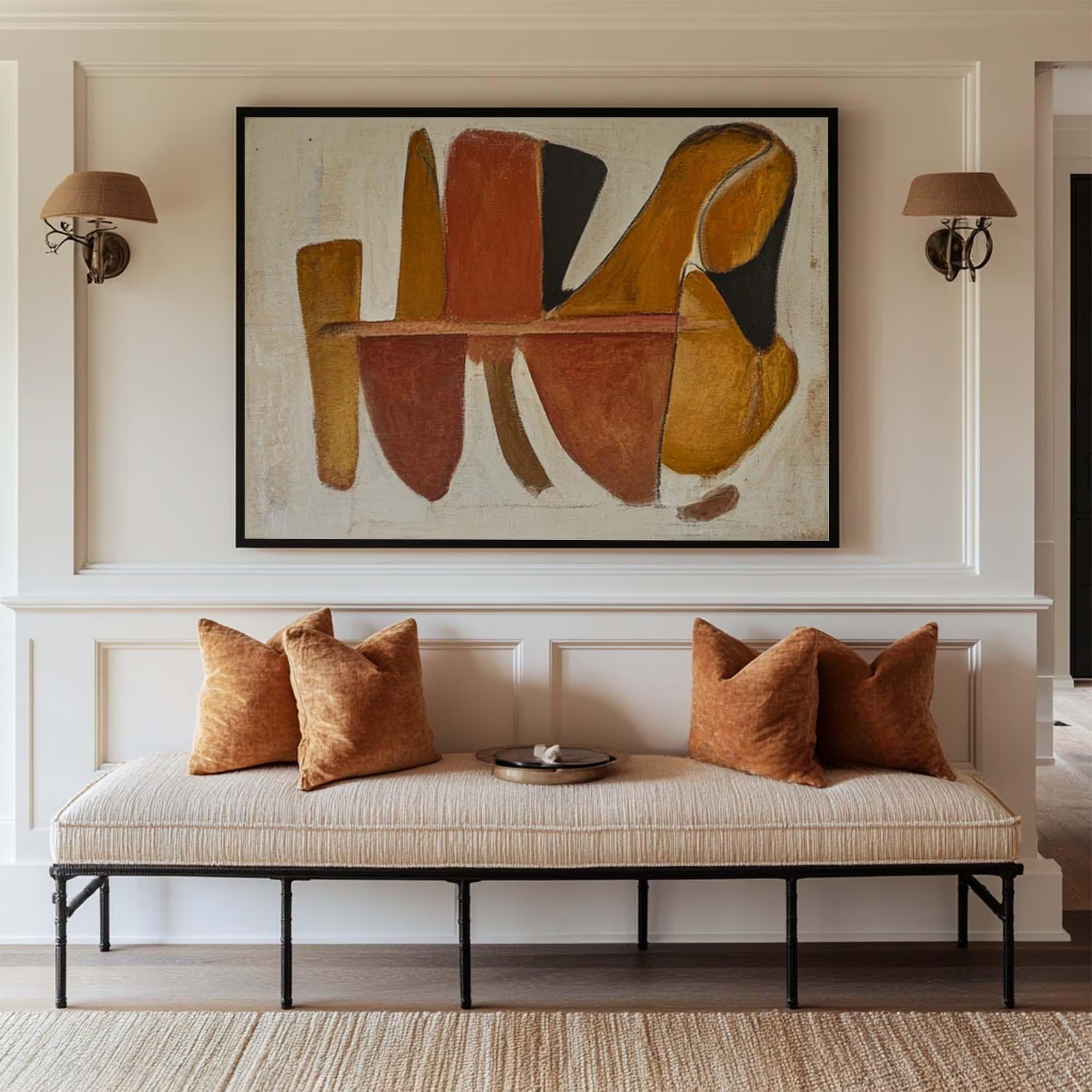 Abstract Harmony in Warm Hues