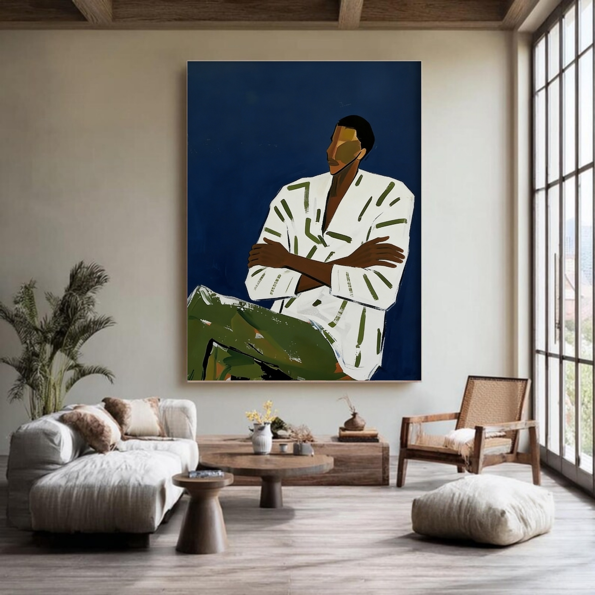 Contemplative Elegance in Green