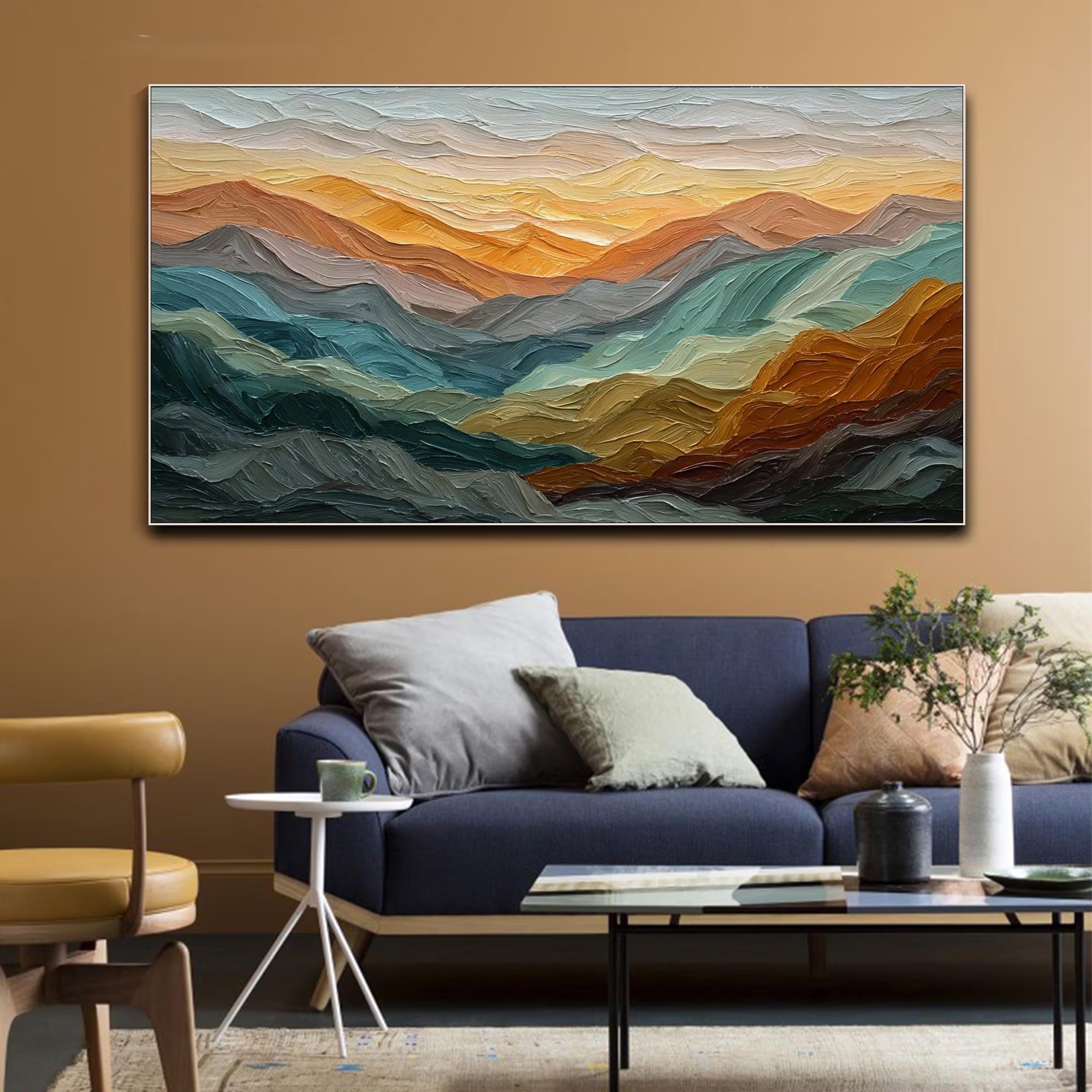 Abstract Mountain Range Wall Art