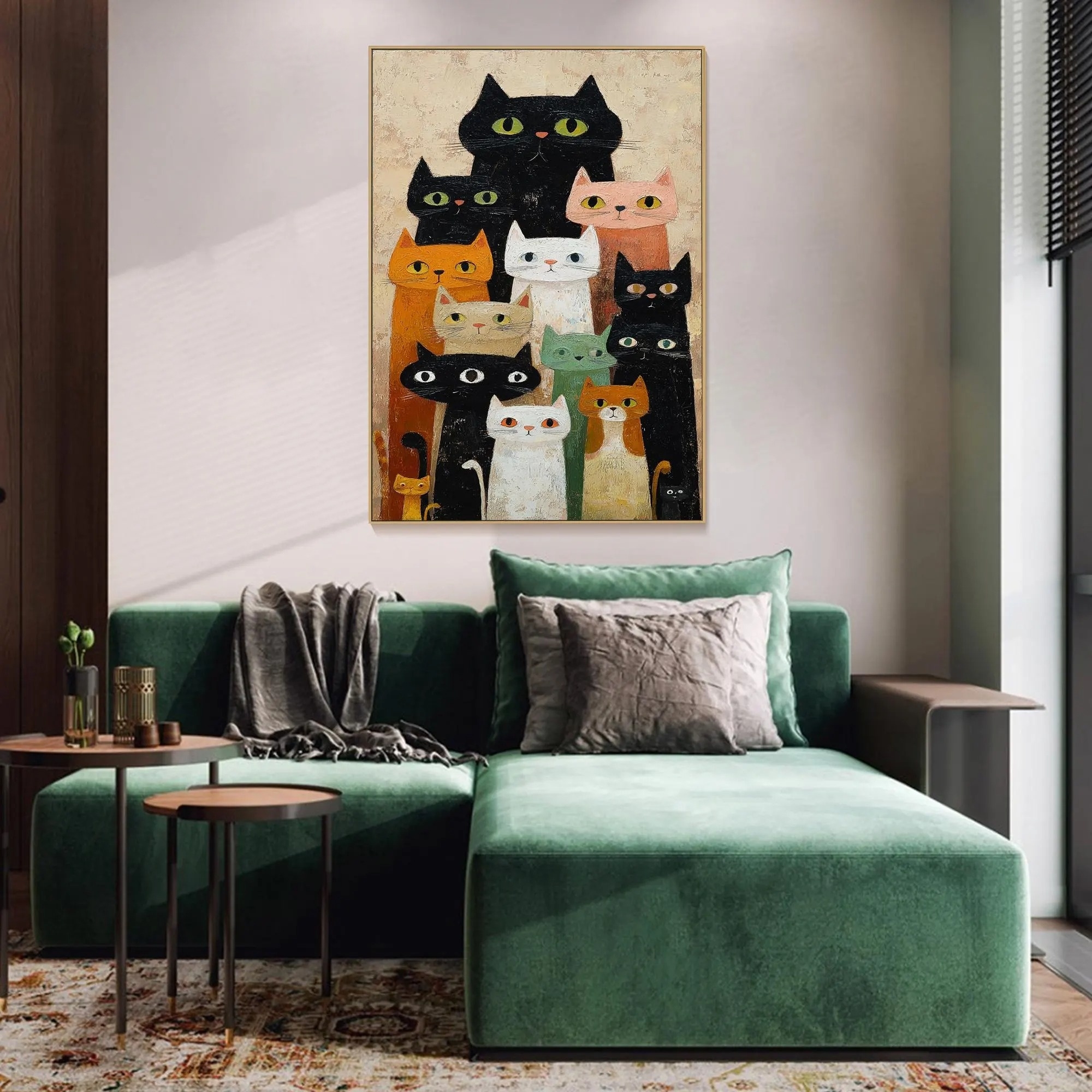 Feline Gathering Whimsy